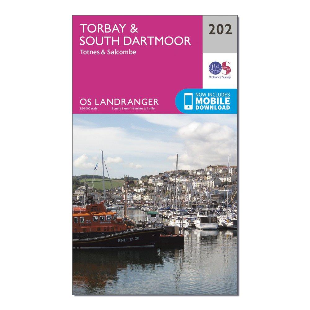 Ordnance Survey Landranger 202 TorbayandSouth Dartmoor  TotnesandSalcombe Map With Digital Version  Pink