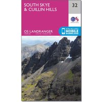 Ordnance Survey Landranger 32 South SkyeandCuillin Hills Map  Pink