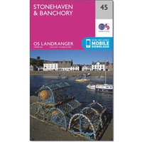 Ordnance Survey Landranger 45 StonehavenandBanchory Map With Digital Version  Pink