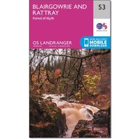 Ordnance Survey Landranger 53 BlairgowrieandForest Of Alyth Map With Digital Version  Pink