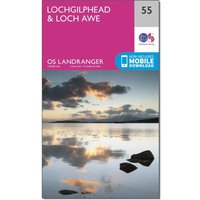 Ordnance Survey Landranger 55 LochgilpheadandLoch Awe Map With Digital Version  Pink