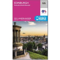 Ordnance Survey Landranger 66 Edinburgh  PenicuikandNorth Berwick Map With Digital Version  Pink