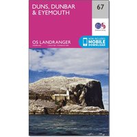 Ordnance Survey Landranger 67 Duns  DunbarandEyemouth Map With Digital Version  Pink