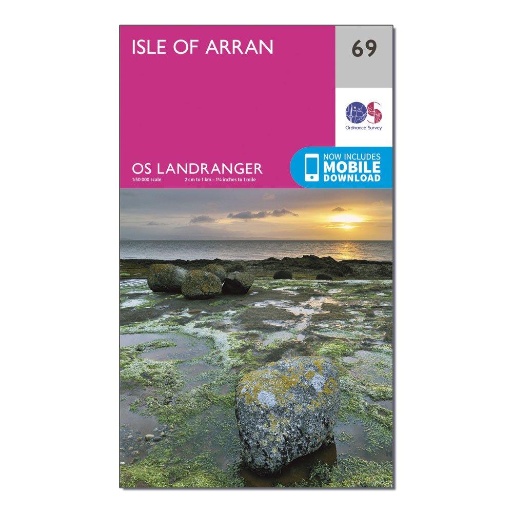 Ordnance Survey Landranger 69 Isle Of Arran Map With Digital Version  Pink