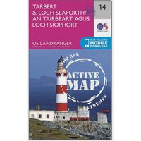 Ordnance Survey Landranger Active 14 TarbertandLoch Seaforth Map With Digital Version  Pink