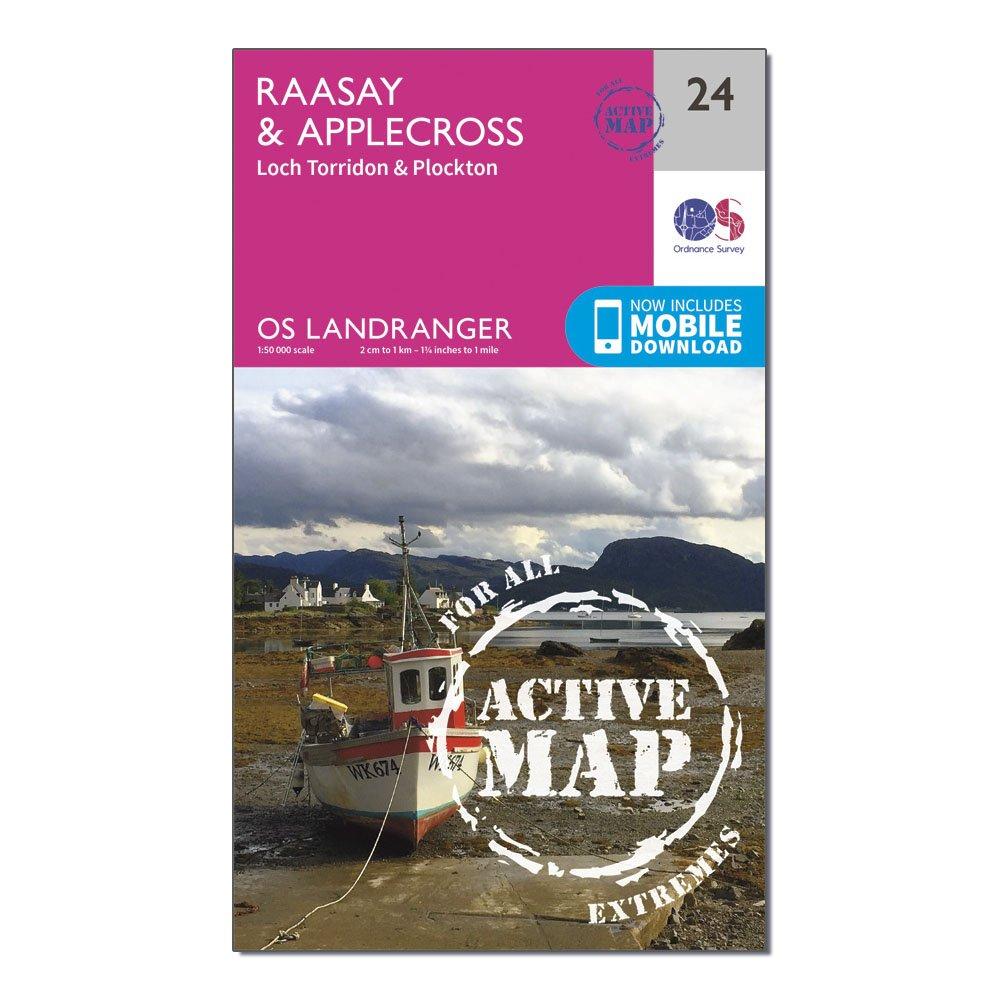 Ordnance Survey Landranger Active 24 RaasayandApplecross  Loch TorridonandPlockton Map With Digital Version
