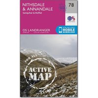 Ordnance Survey Landranger Active 78 NithsdaleandAnnandale  SanquharandMoffat Map With Digital Version  Pink
