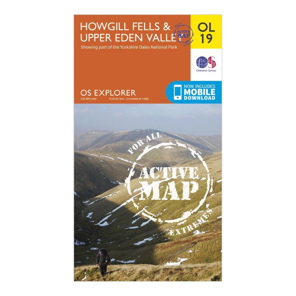 Ordnance Survey Ol 19 Explorer Howgill Fells And Upper Eden Valley Active Map  Orange