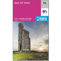 Ordnance Survey Os Landranger 95 Isle Of Man Map  Pink