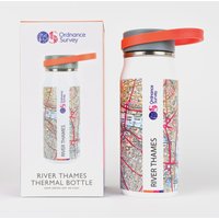 Ordnance Survey River Thames Thermal Bottle  White