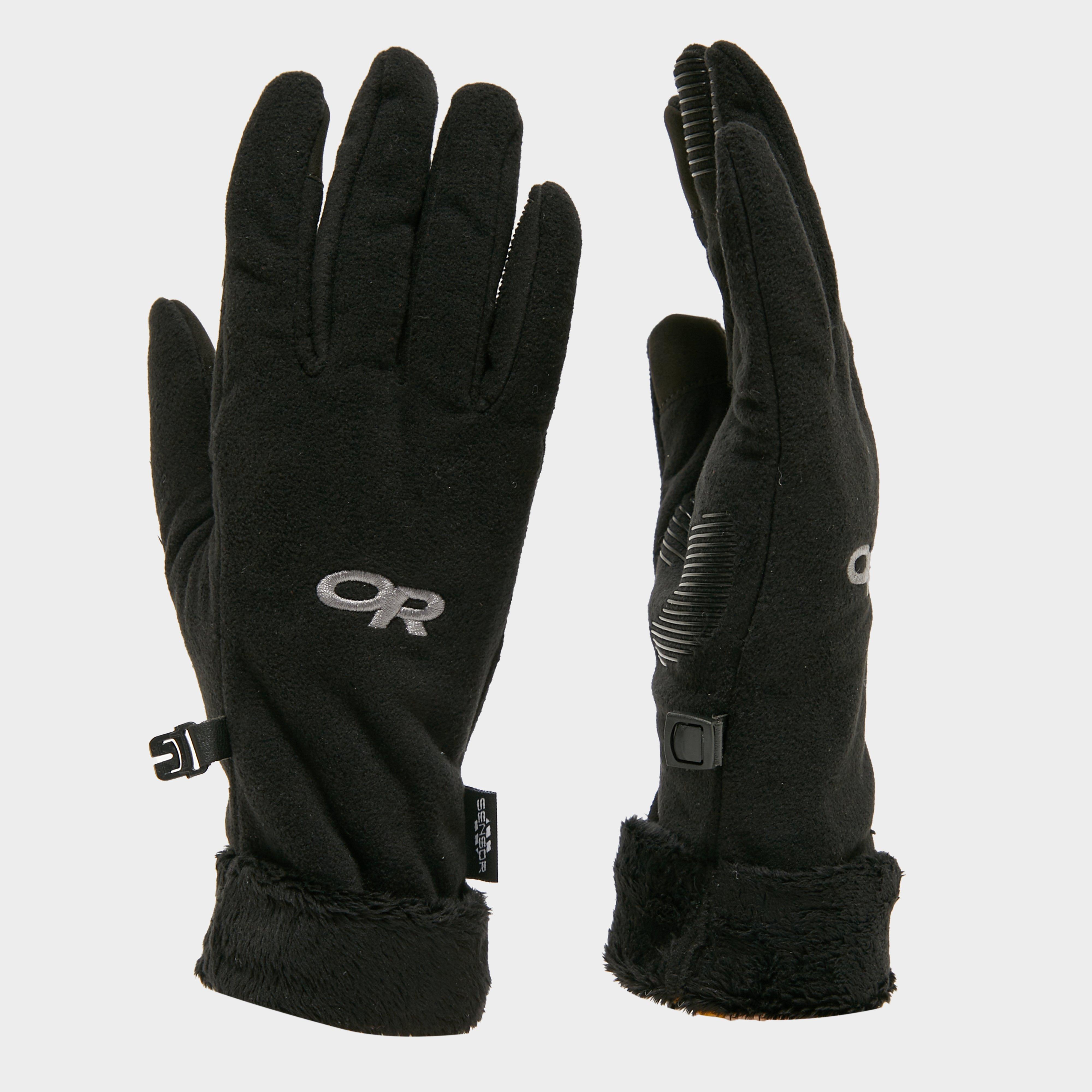 Outdoor Research Womens Fuzy Sensor Gloves  Black