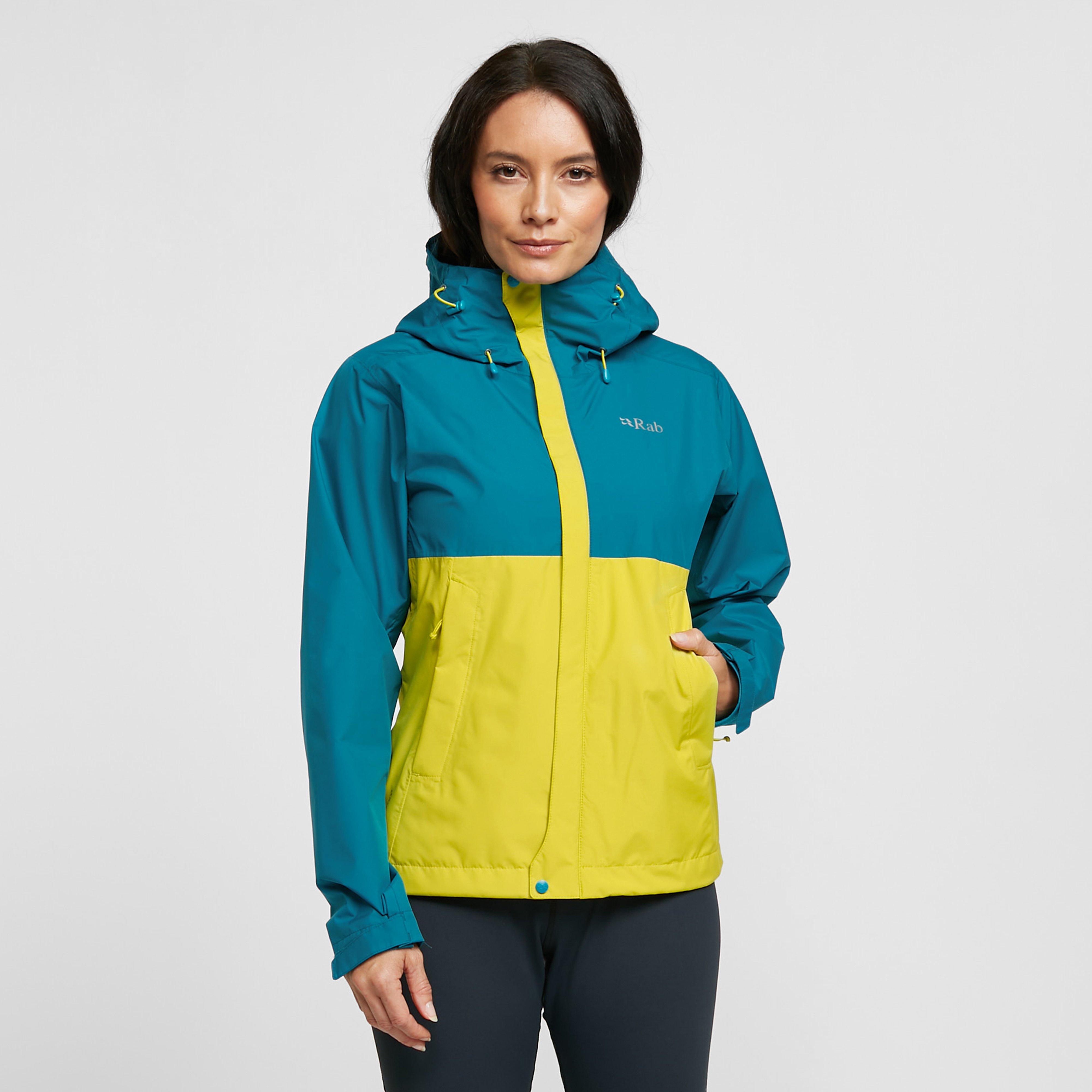 Rab Womens Downpour Eco Waterproof Jacket  Blue