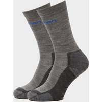 Salomon Mens Merino Socks 2 Pack  Grey