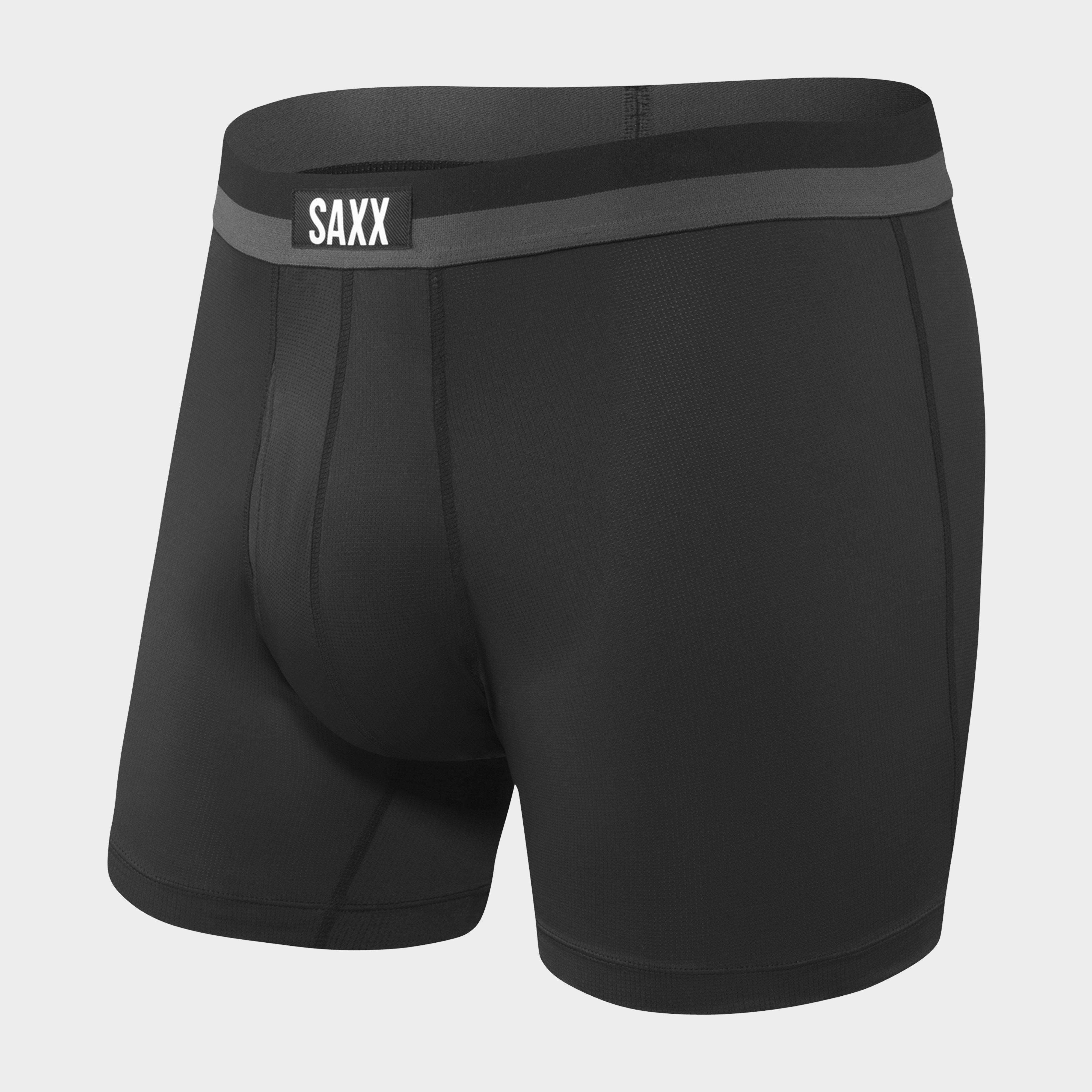 Saxx Mens Sport Mesh Boxer Brief  Black