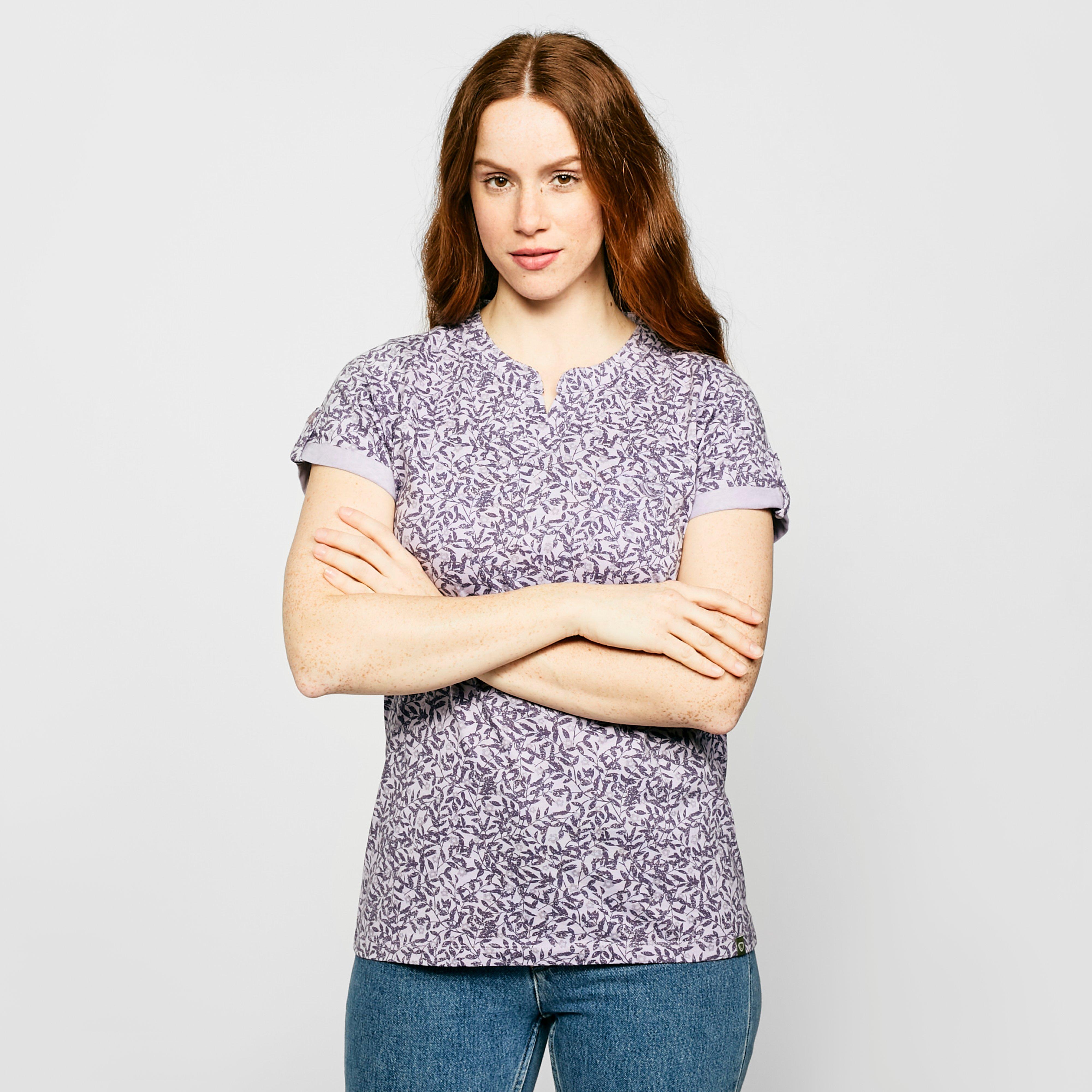 Brasher Womens Aop Print T-shirt  Purple