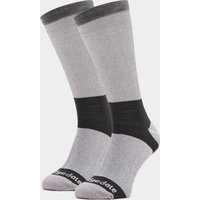 Bridgedale Mens Base Layer Coolmax Liner Boot Socks (2 Pair)  Grey