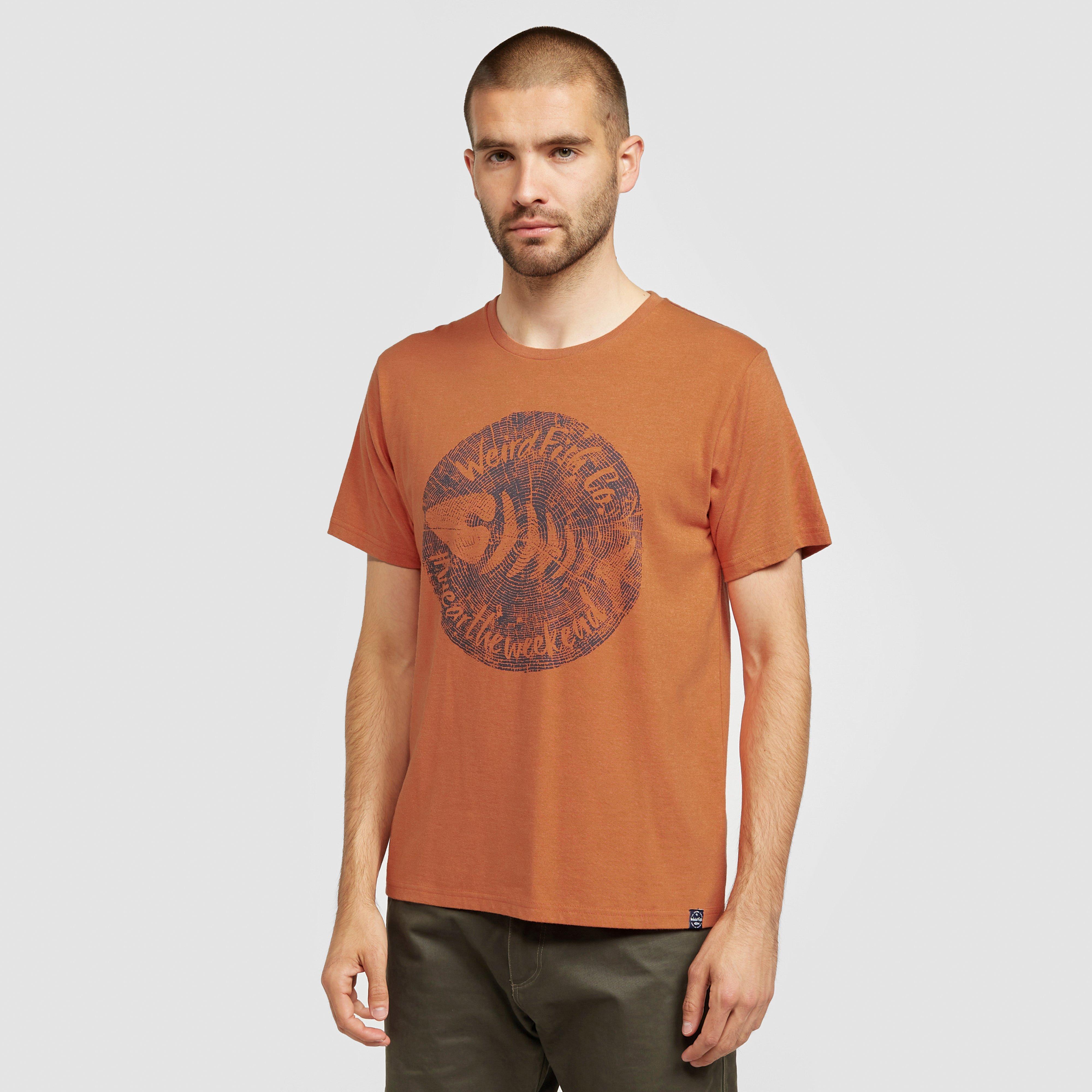 Weird Fish Mens Woodcut T-shirt  Orange