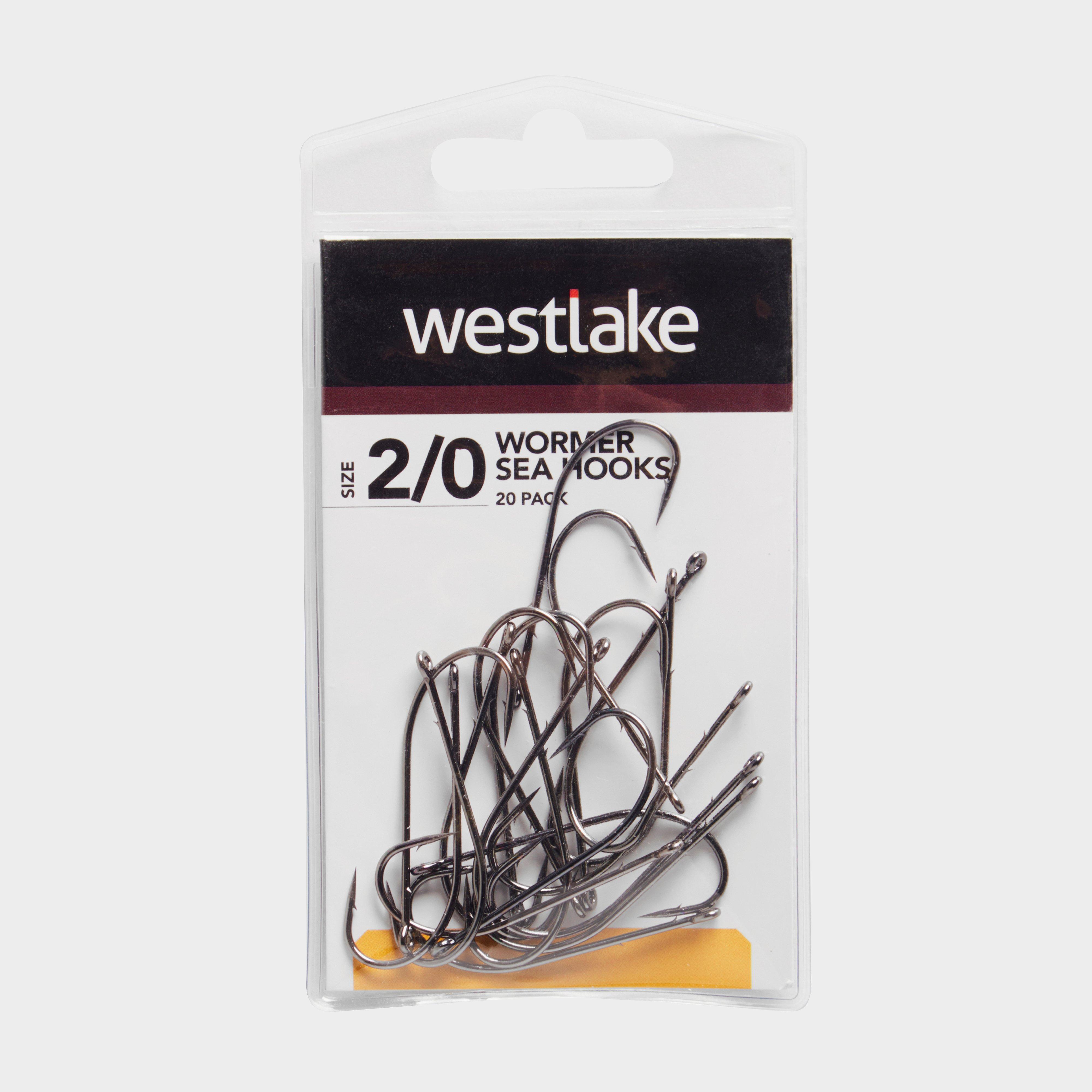 Westlake 20pk Worm Hooks Sz 2/0  Black