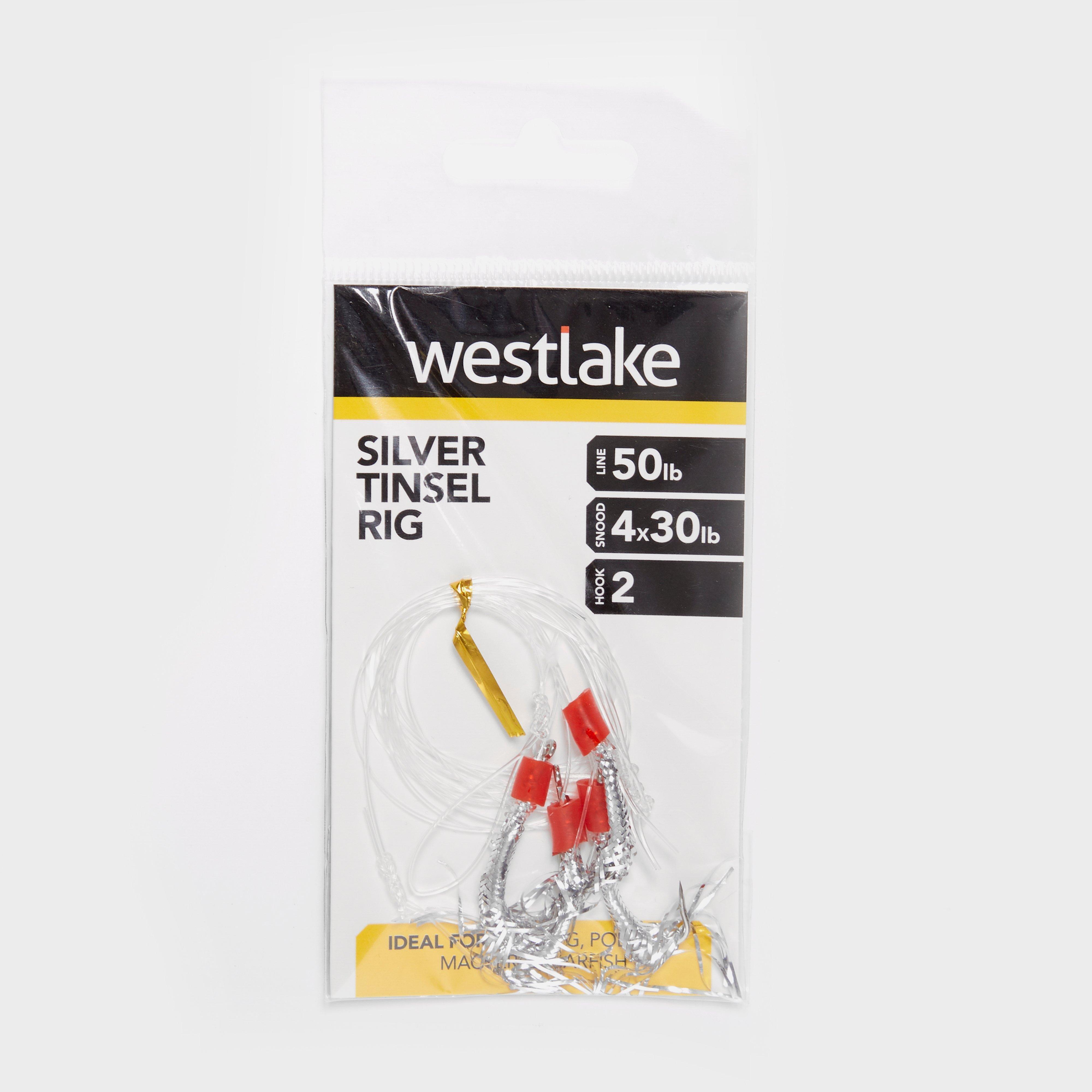 Westlake 4 Hook Silver Tinsel Rig 2/0  Multi Coloured