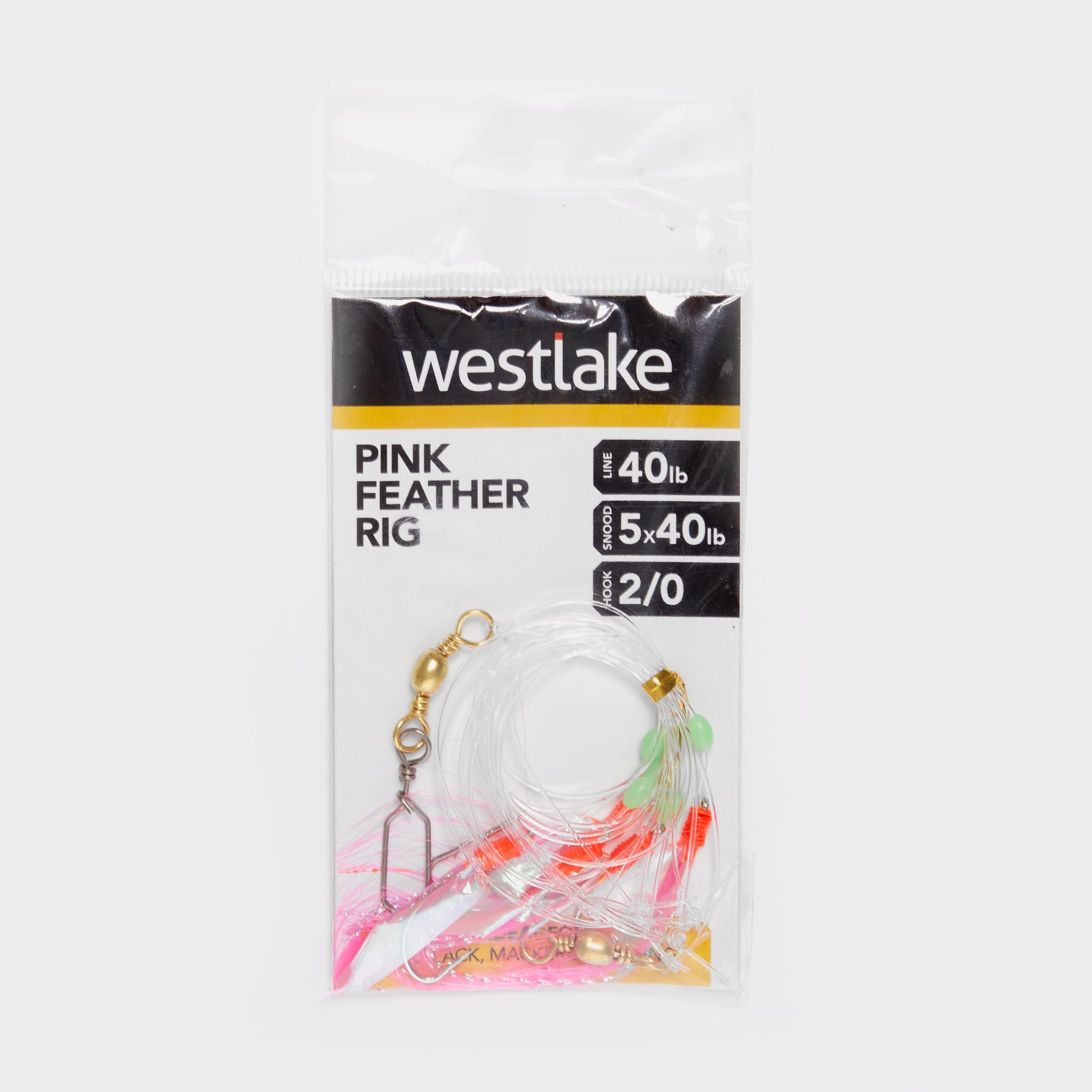 Westlake 5 Hook Pink Flash Feather Rig  Multi Coloured