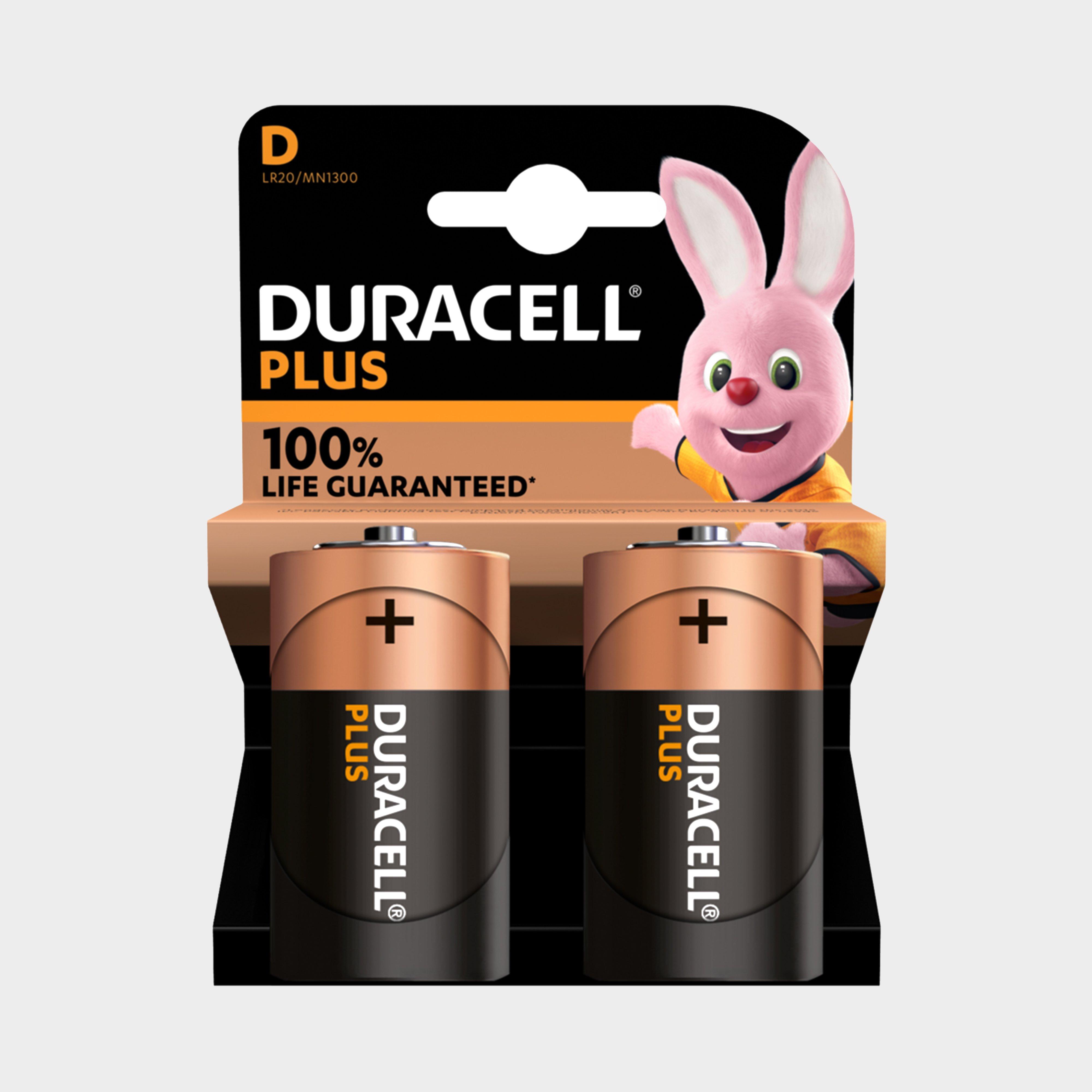 Duracell D Plus 100 Batteries (2 Pack) - Black/2pk  Black/2pk