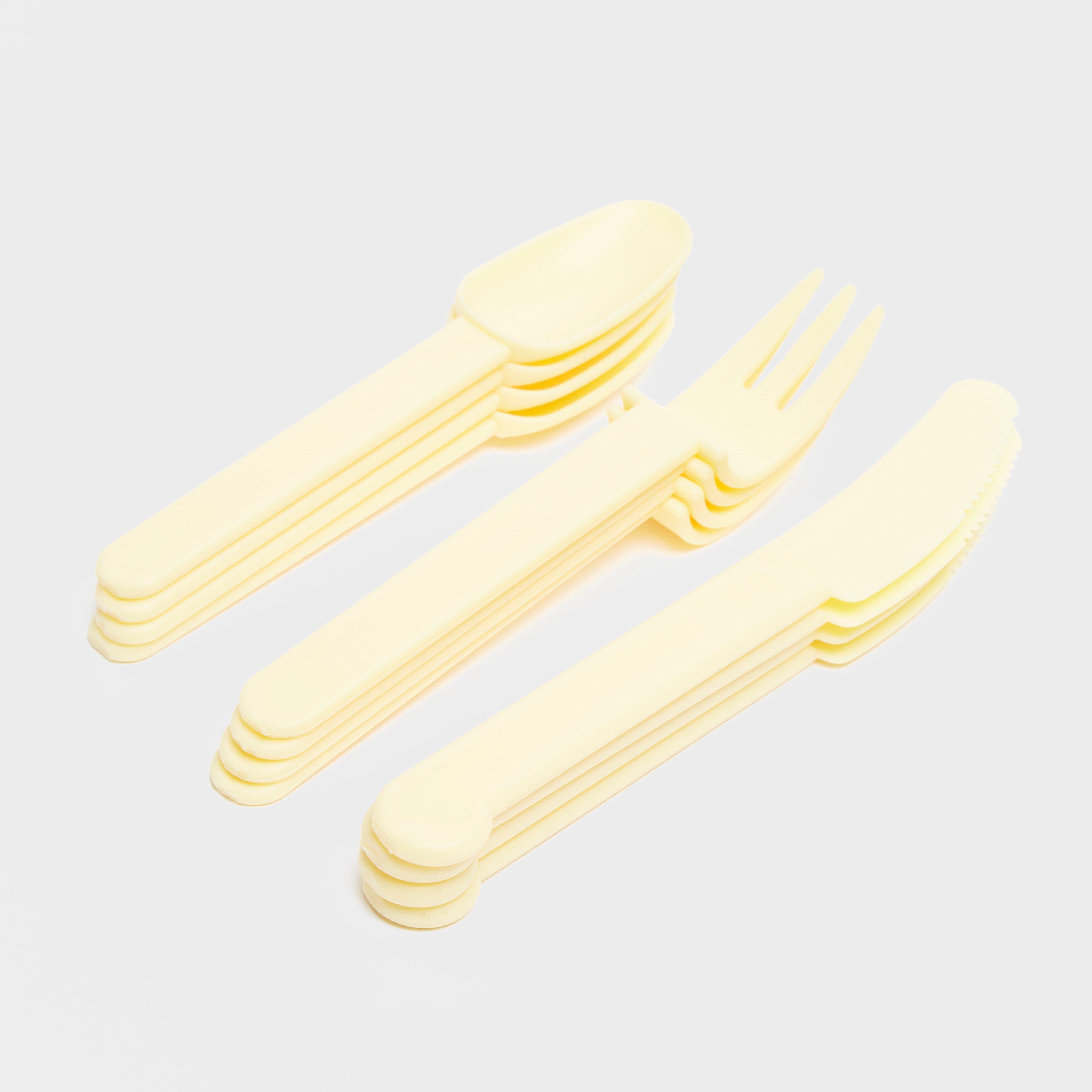 Eurohike 12 Piece Cutlery Set - Yellow/yel  Yellow/yel