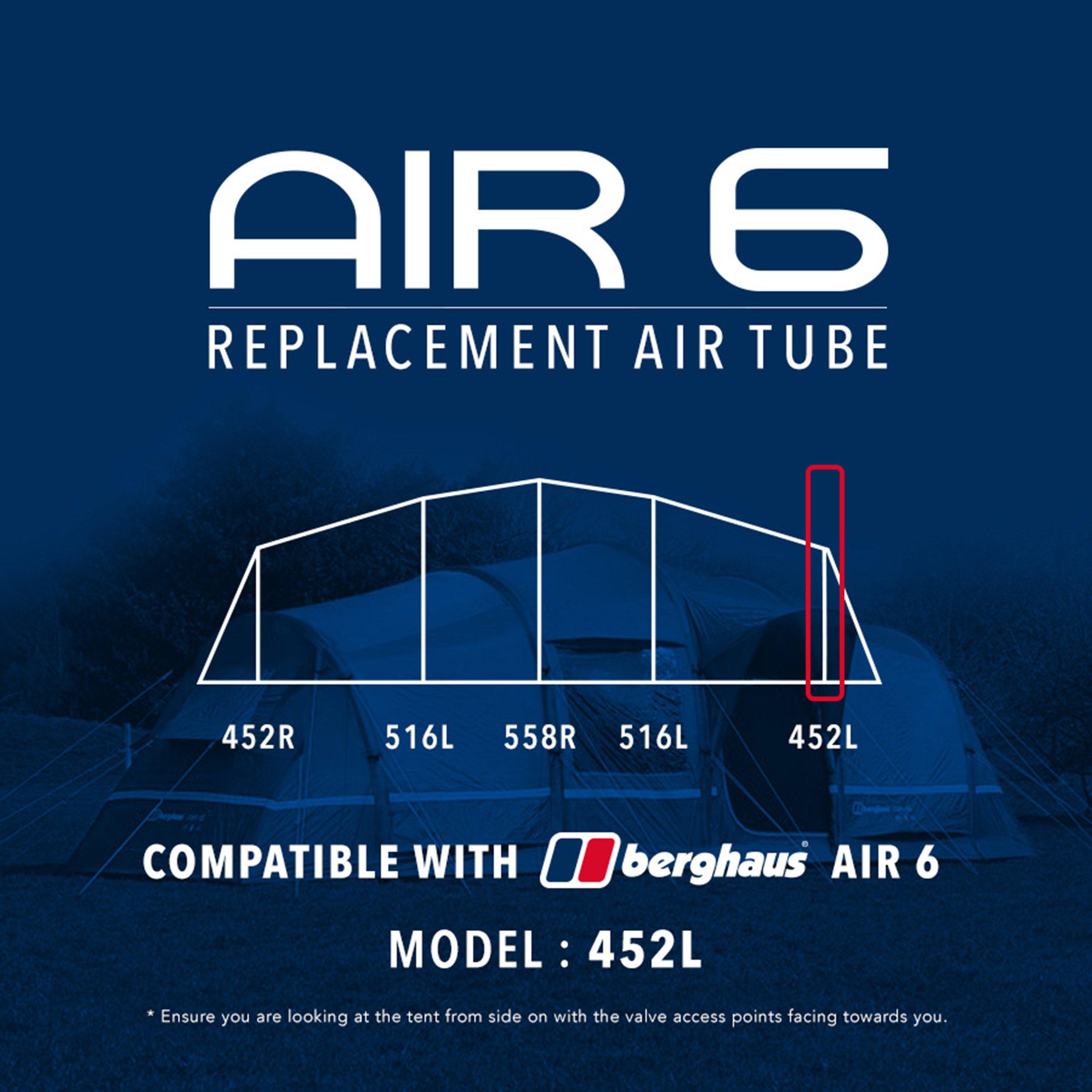 Eurohike Air 6 Tent Replacement Air Tube - 452l - Black/452l  Black/452l