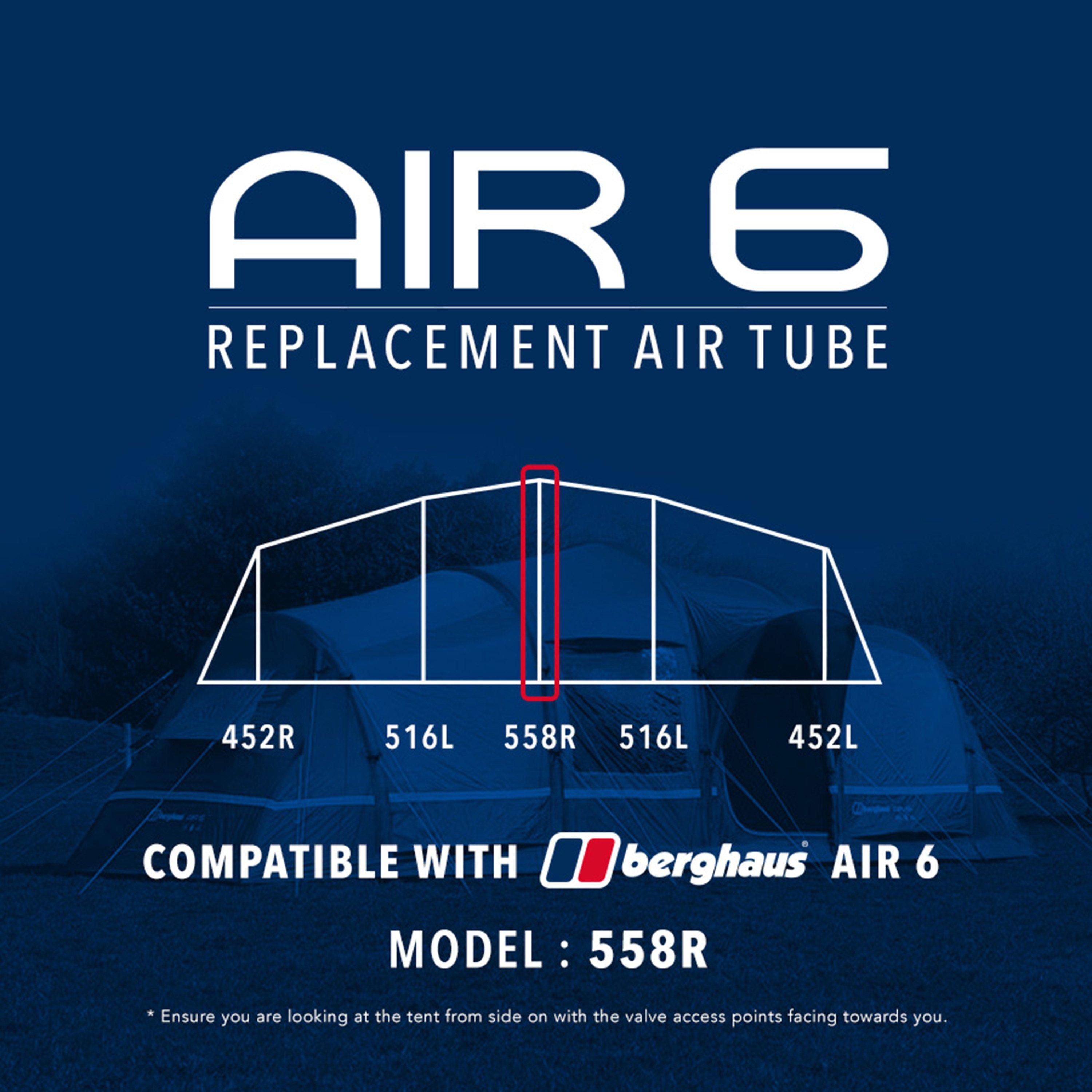 Eurohike Air 6 Tent Replacement Air Tube - 558r - Black/558r  Black/558r