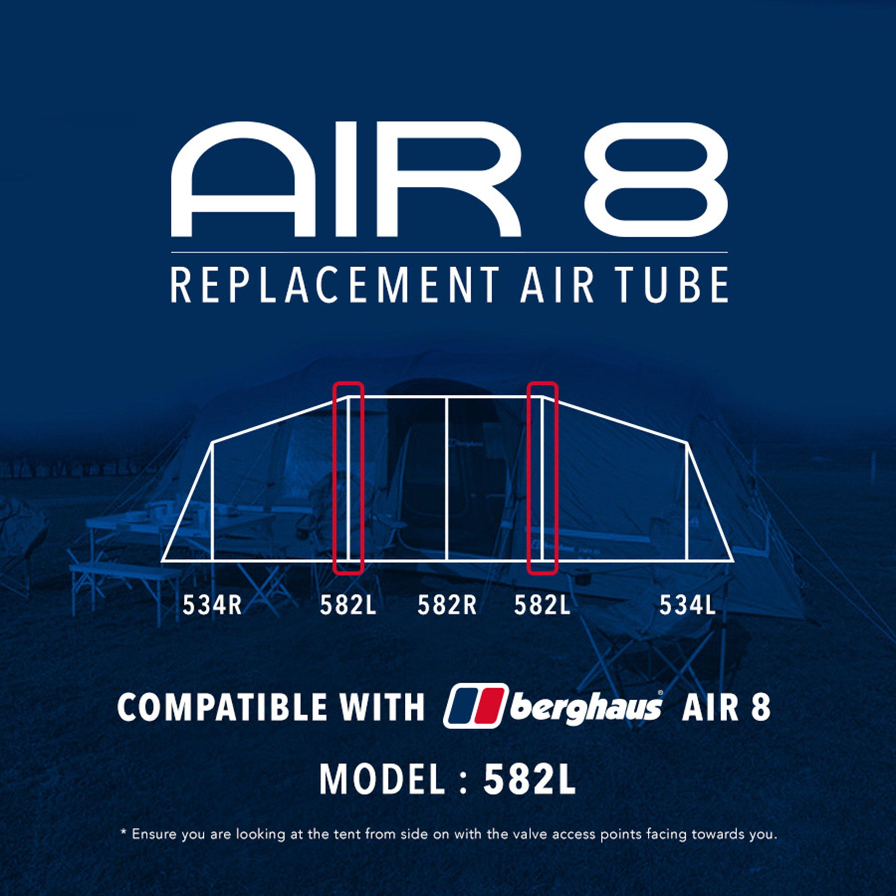 Eurohike Air 8 Tent Replacement Air Tube - 582l - Black/582l  Black/582l