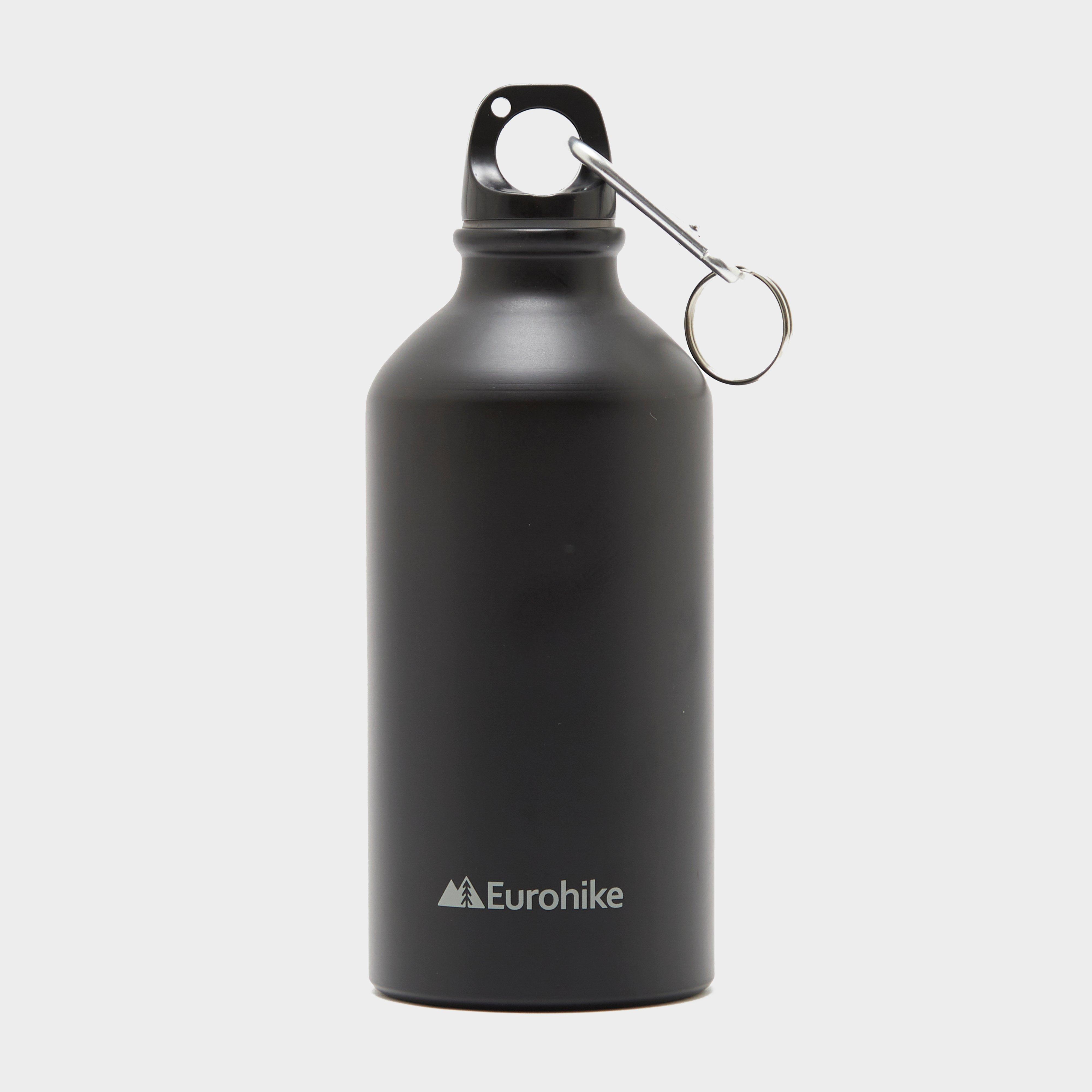 Eurohike Aqua 0.5l Aluminium Water Bottle - Black/black  Black/black