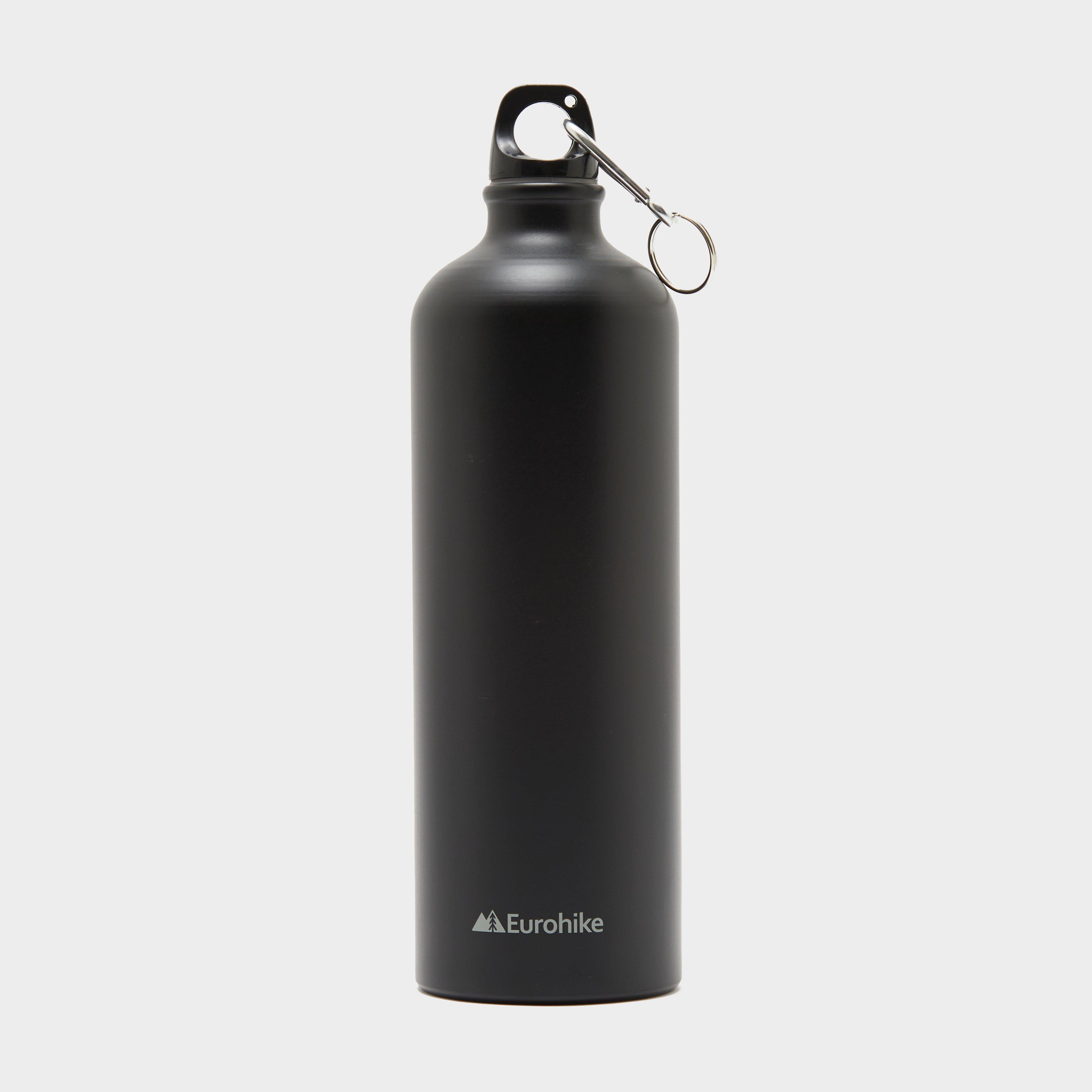 Eurohike Aqua 1l Aluminium Water Bottle - Black/black  Black/black