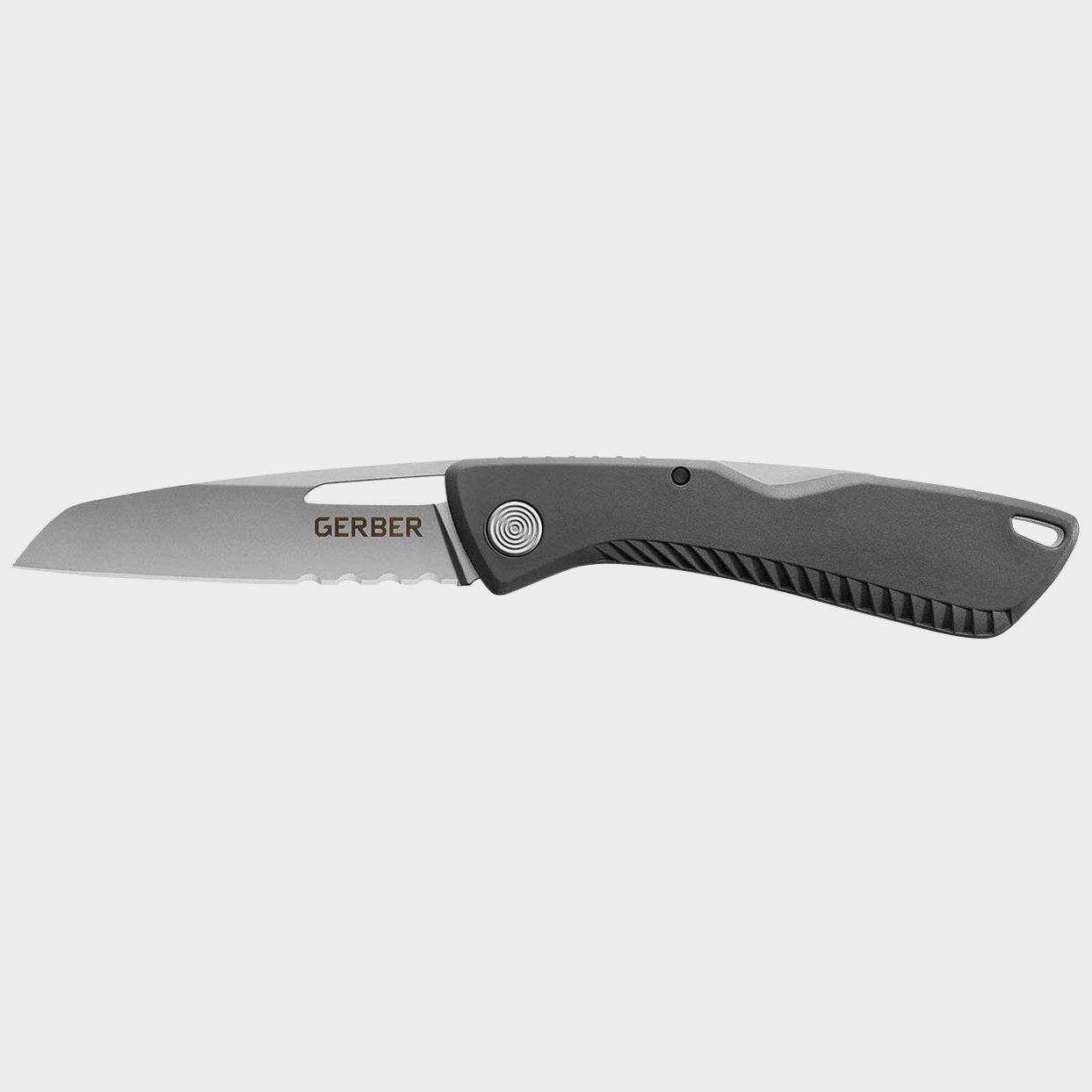 Gerber Sharkbelly Serrated Edge Folding Knife - Grey/silver  Grey/silver