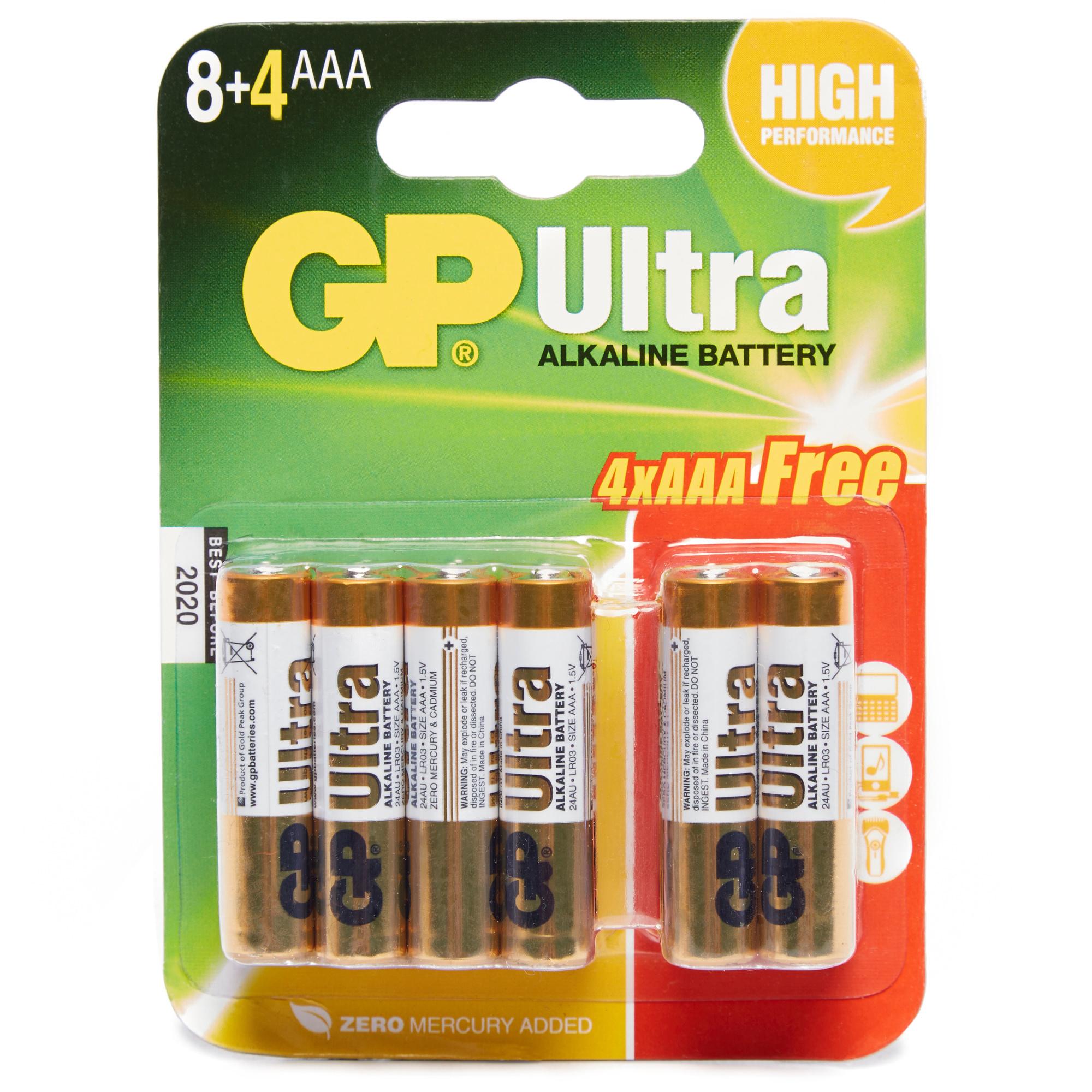 Gp Batteries Ultra Alkaline Aaa Batteries 8+4 Pack - Multi/8+4  Multi/8+4