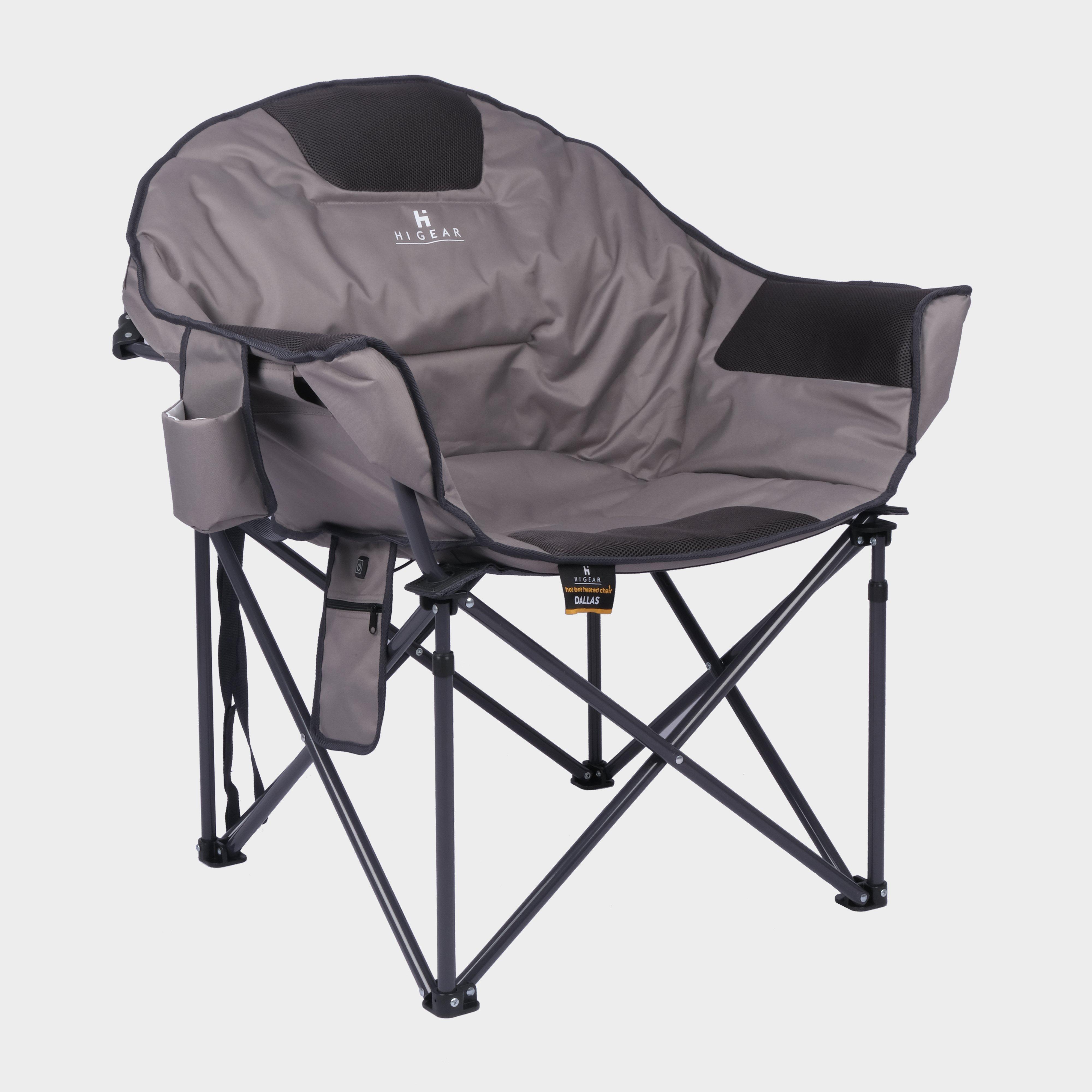 Hi-gear Dallas Heated Moon Chair - Grey/grey  Grey/grey