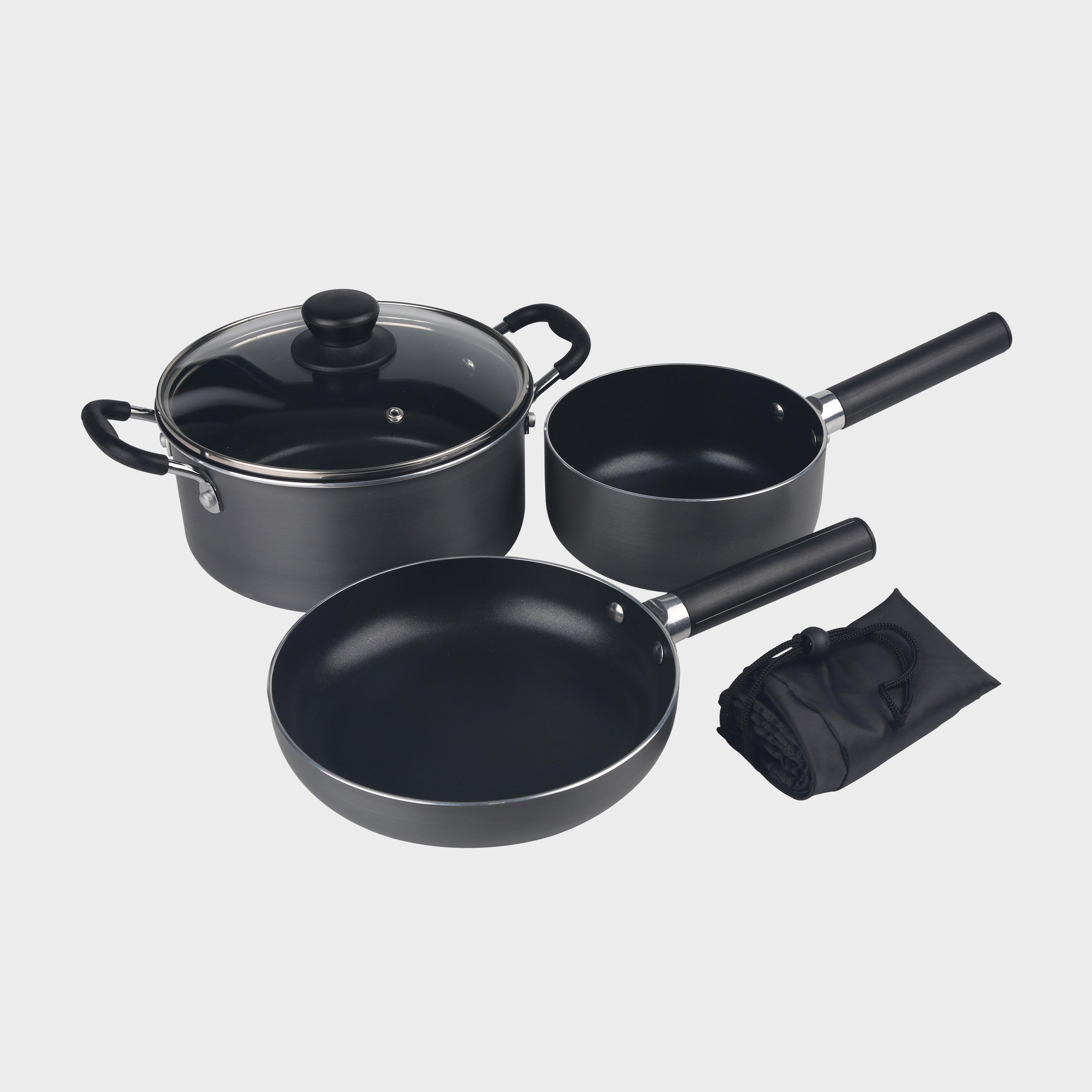 Hi-gear Family Cookset - Black/slv  Black/slv