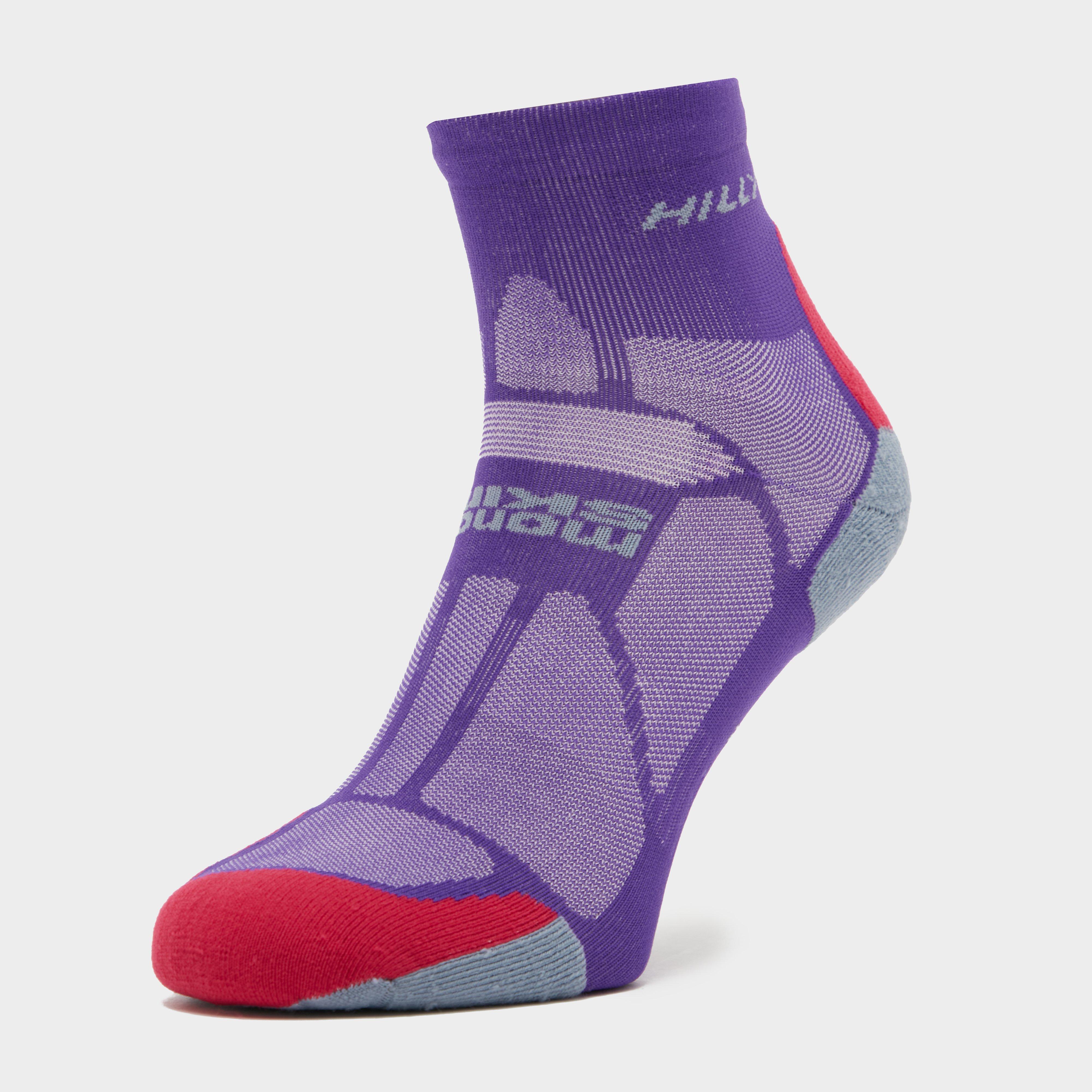 Hilly Womens Marathon Fresh Anklet Socks - Purple/purple  Purple/purple