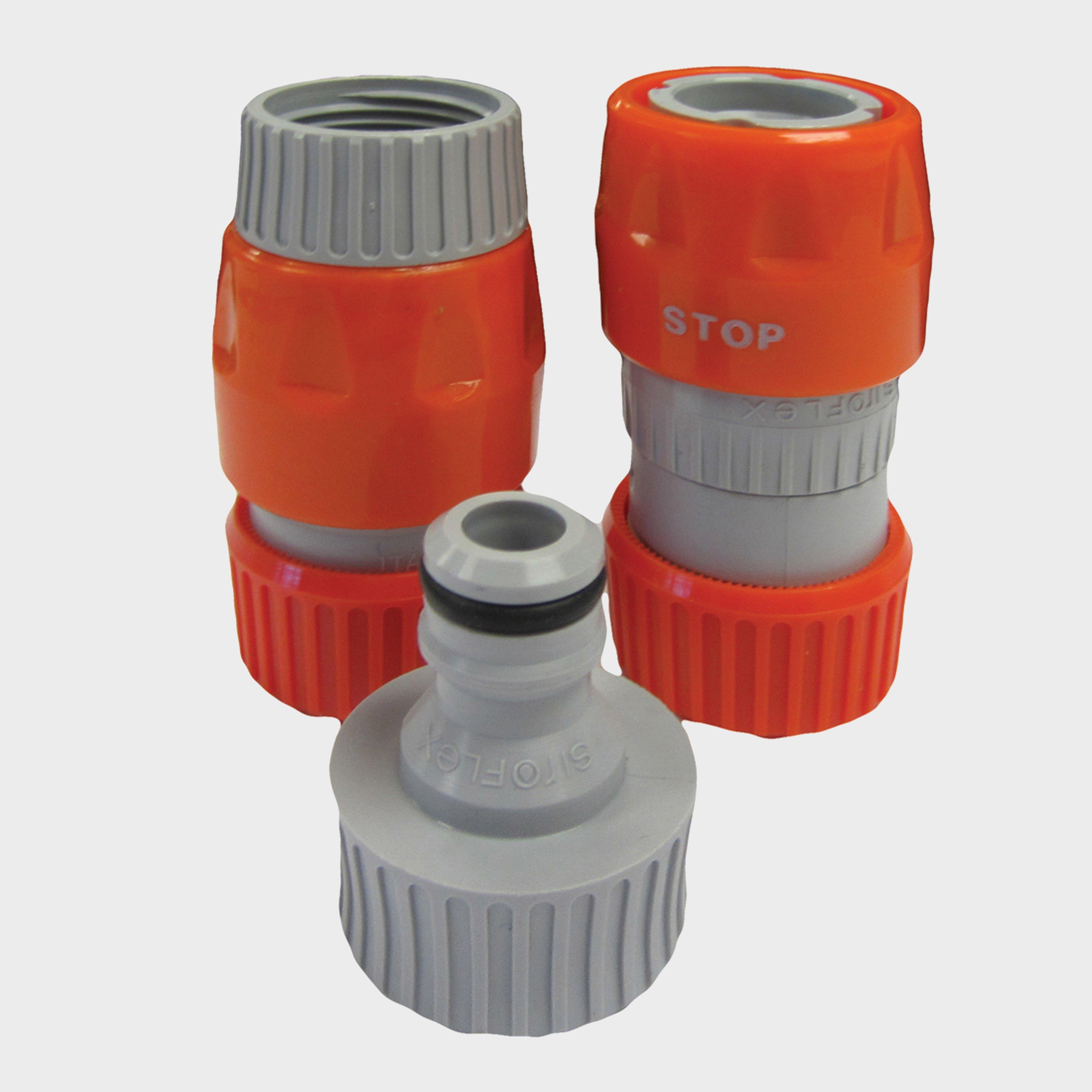 Hitchman Mains Adaptor Hose Connectors - Orange/grey  Orange/grey