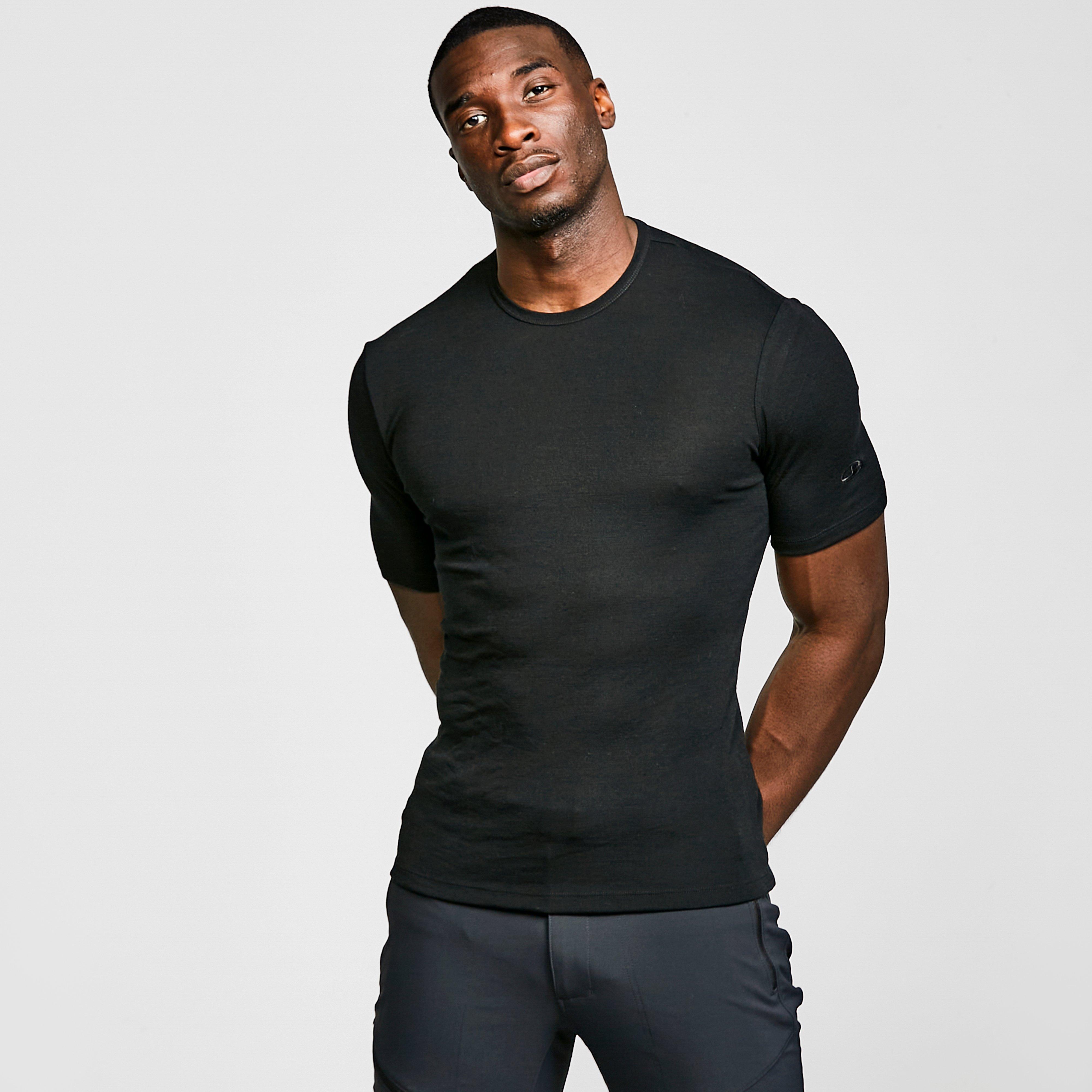 Icebreaker Mens Merino 175 Everyday Short Sleeve Crewe T-shirt - Black/black  Black/black