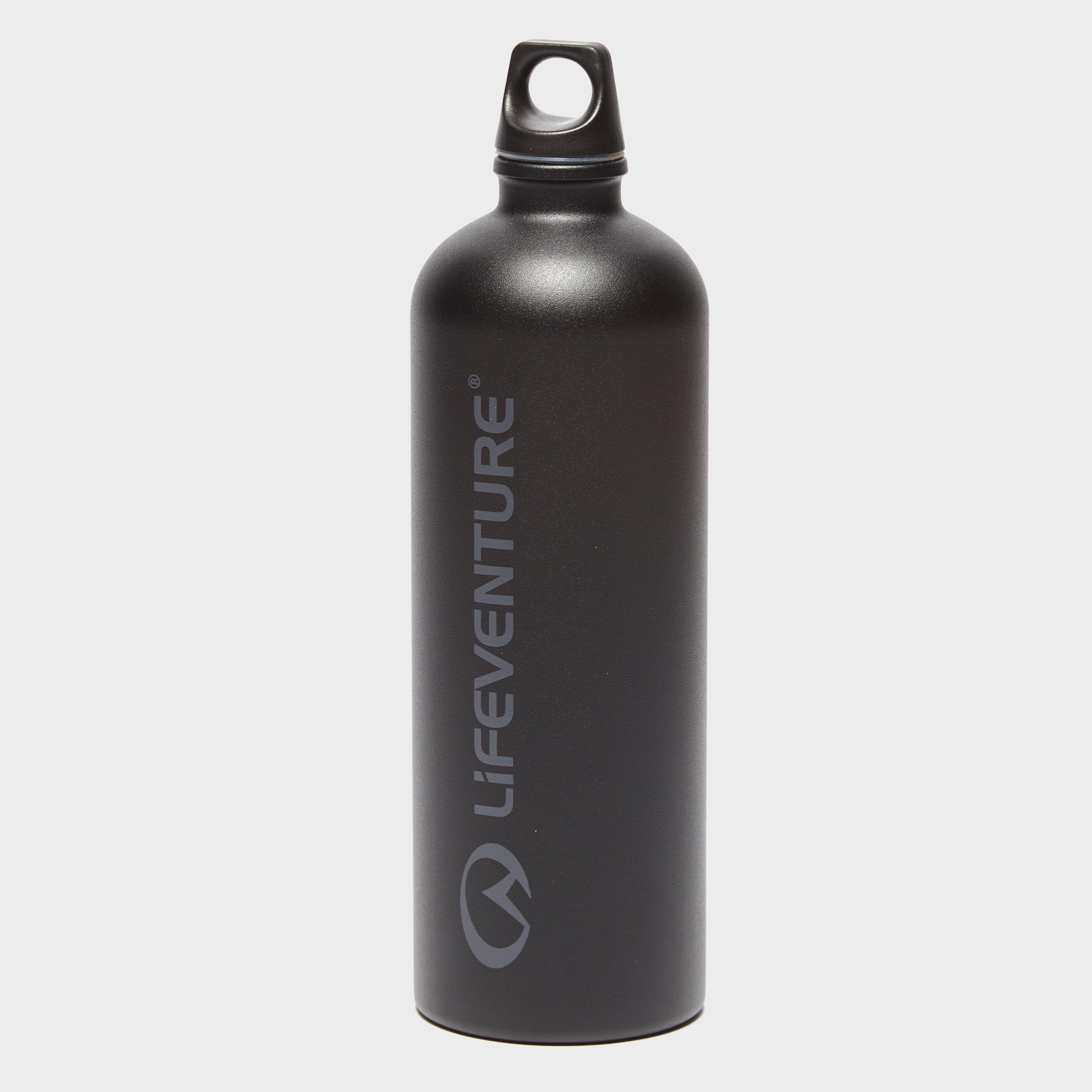 Lifeventure Stainless Steel 1l Bottle - Black  Black