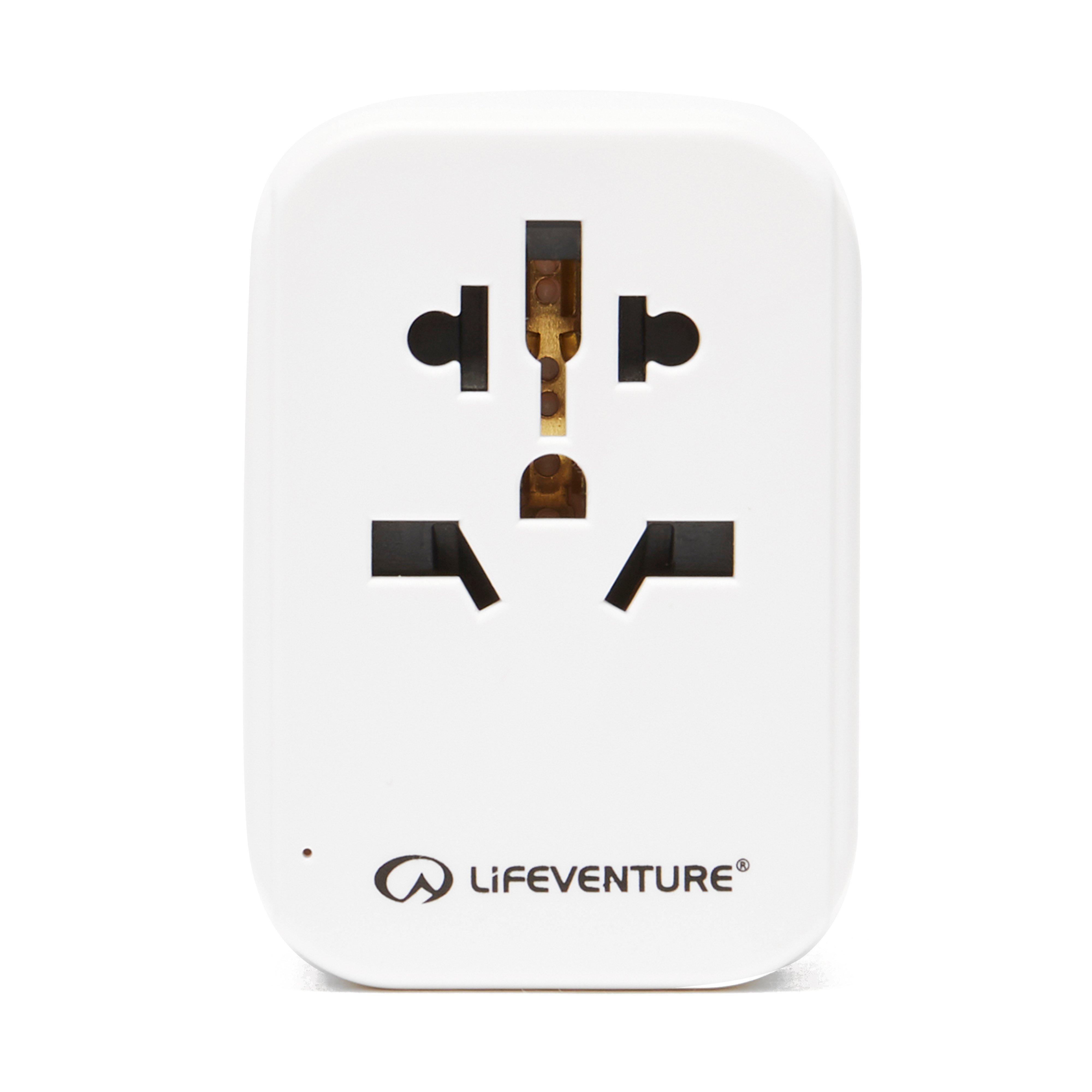 Lifeventure World To Usa Adapter And Usb - White/adaptor  White/adaptor