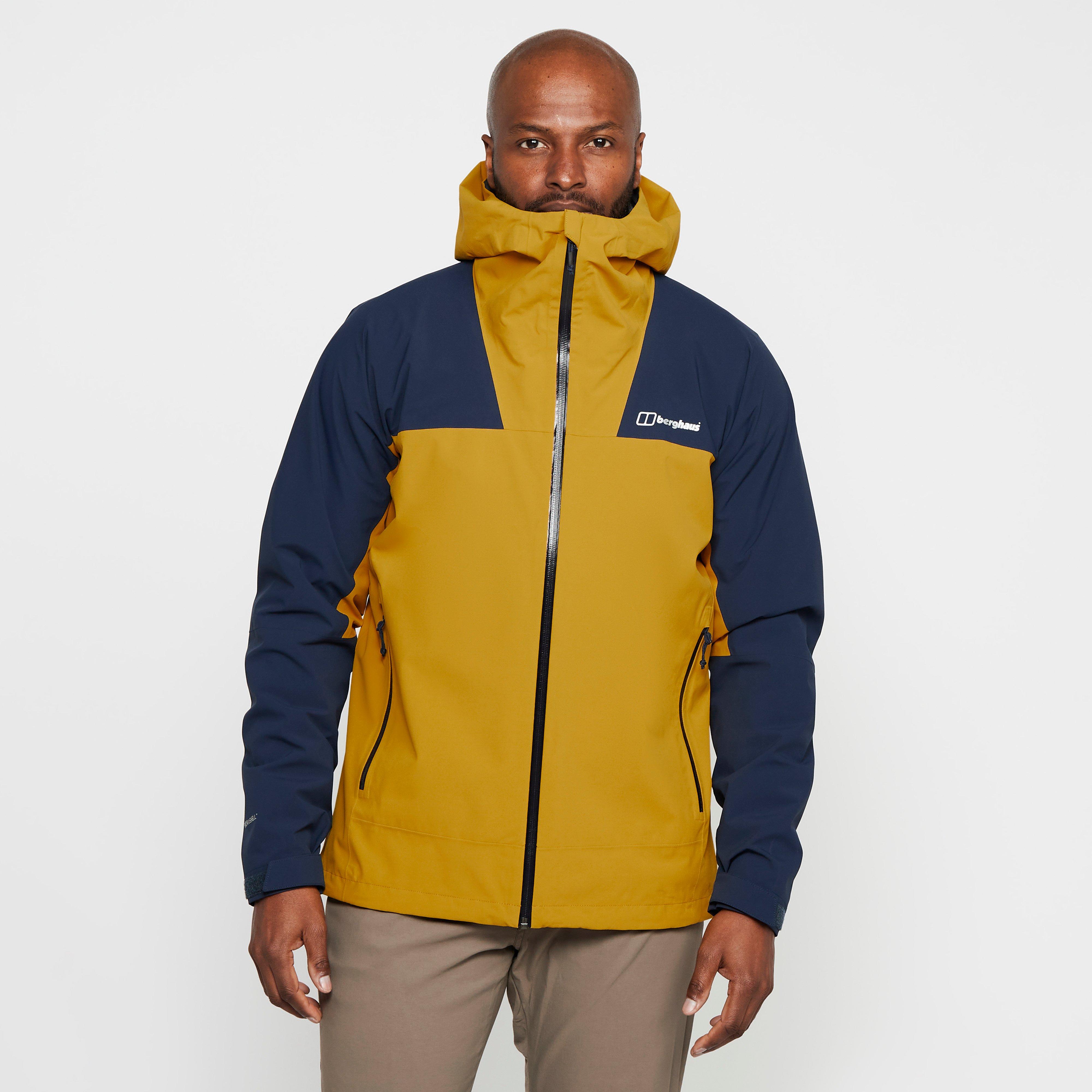 Berghaus Mens Boreen Stretch Waterproof Jacket - Yellow/navy  Yellow/navy