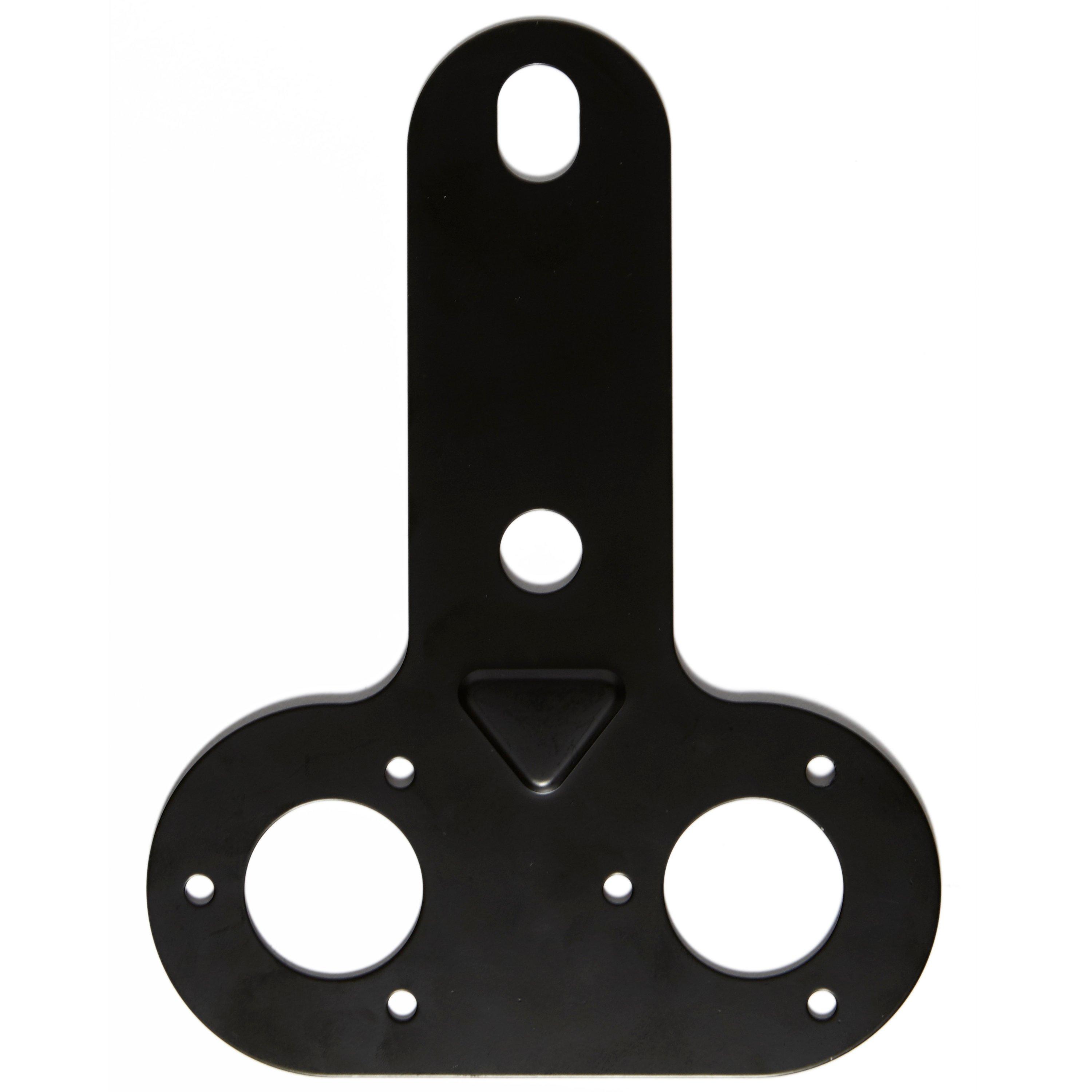 Maypole Double Socket Mounting Plate - Black/plate  Black/plate