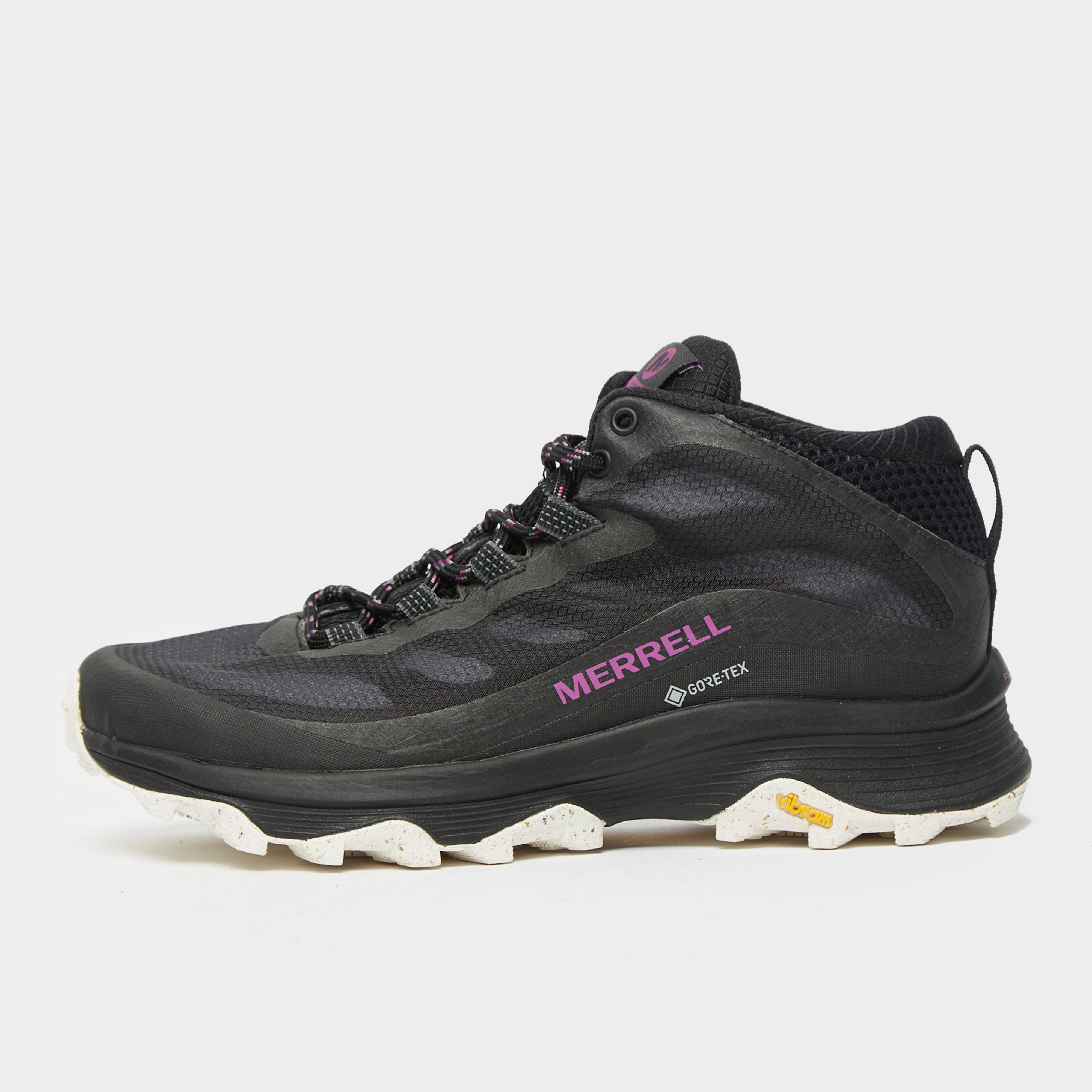 Merrell Womens Moab Speed Mid Gore-tex Hiking Shoe - Black/purple  Black/purple