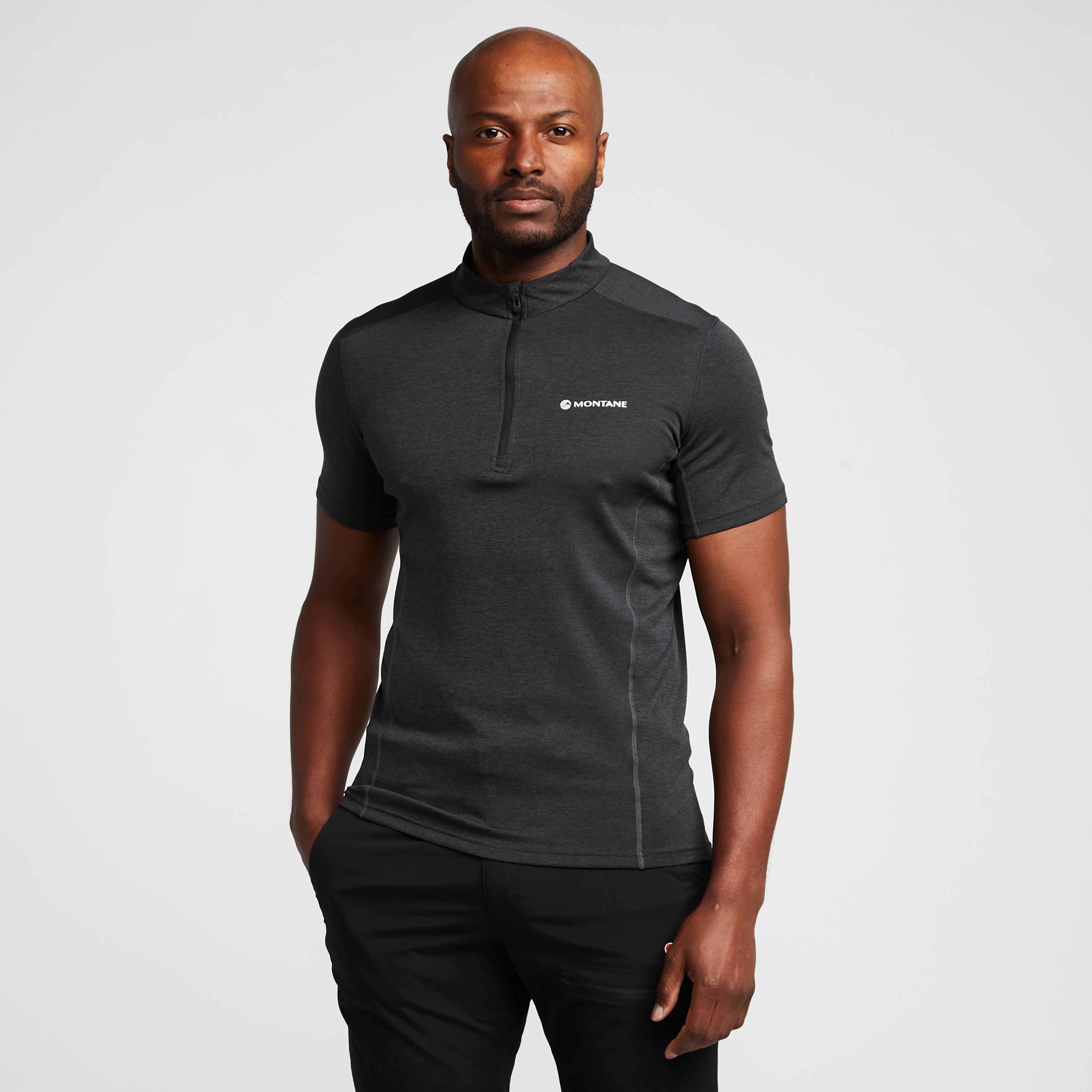Montane Mens Dart Zip T-shirt - Black/black  Black/black