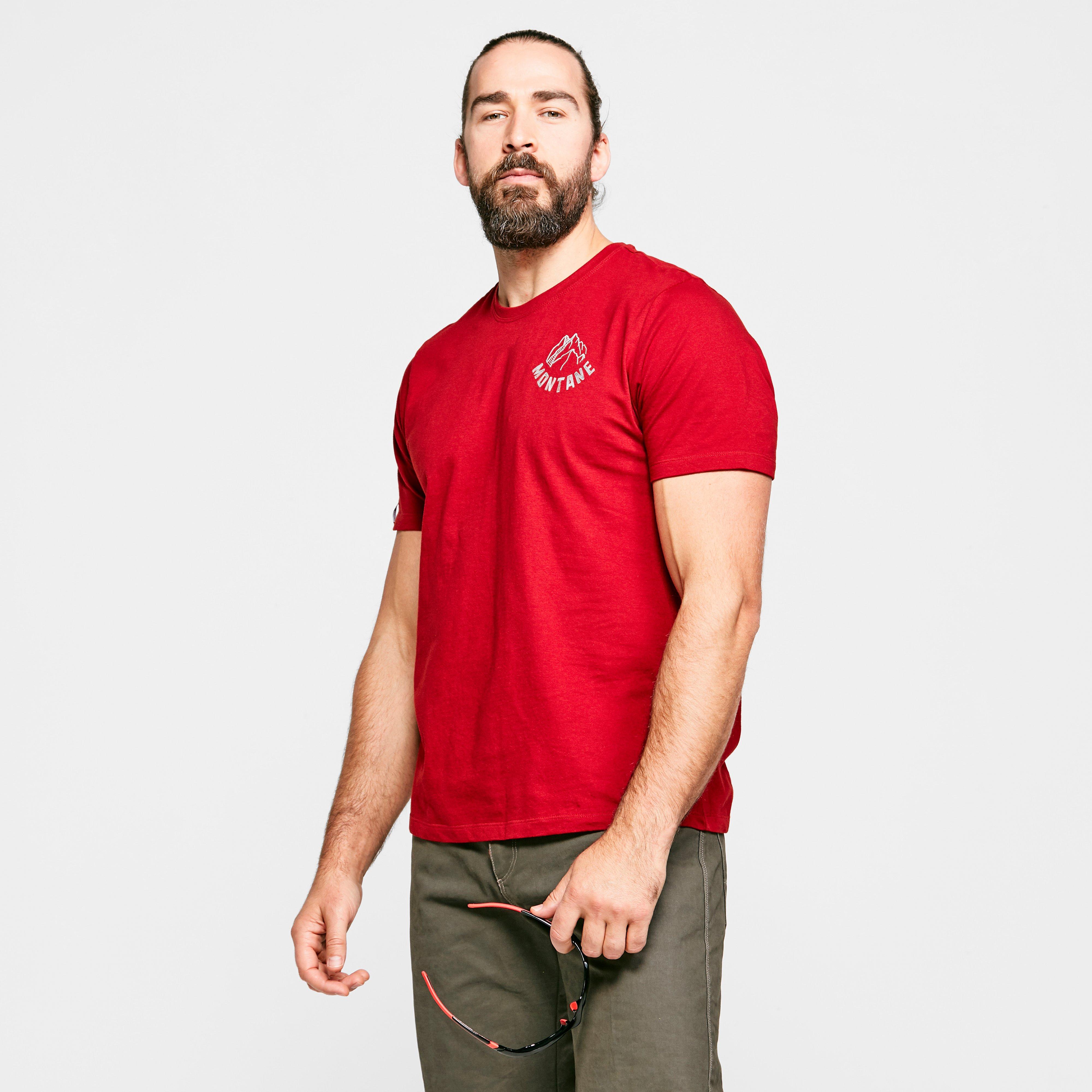 Montane Mens Mountain Lines T-shirt - Red/red  Red/red