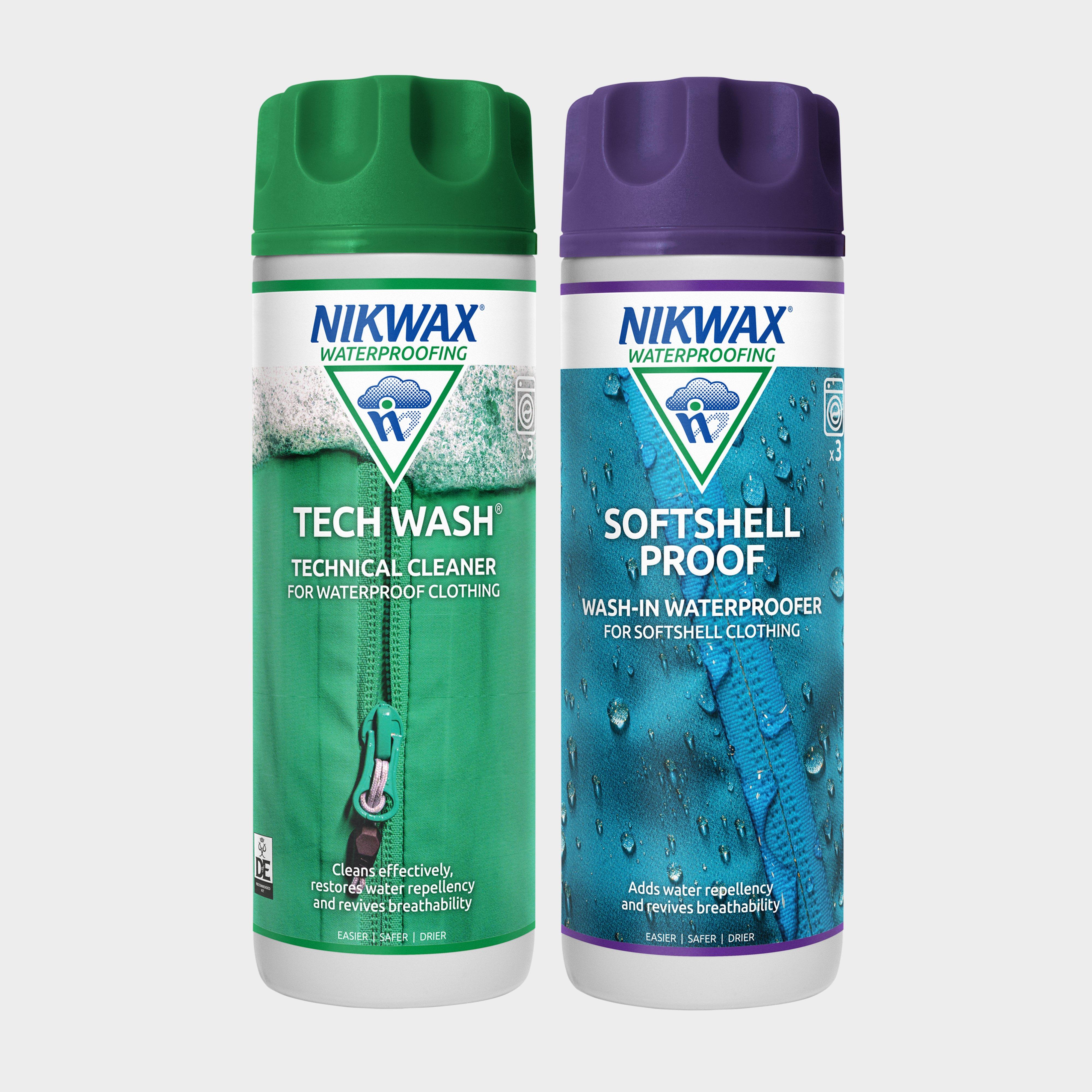 Nikwax Softshell Proof Wash-in Twin Pack 300ml - Green/purple  Green/purple