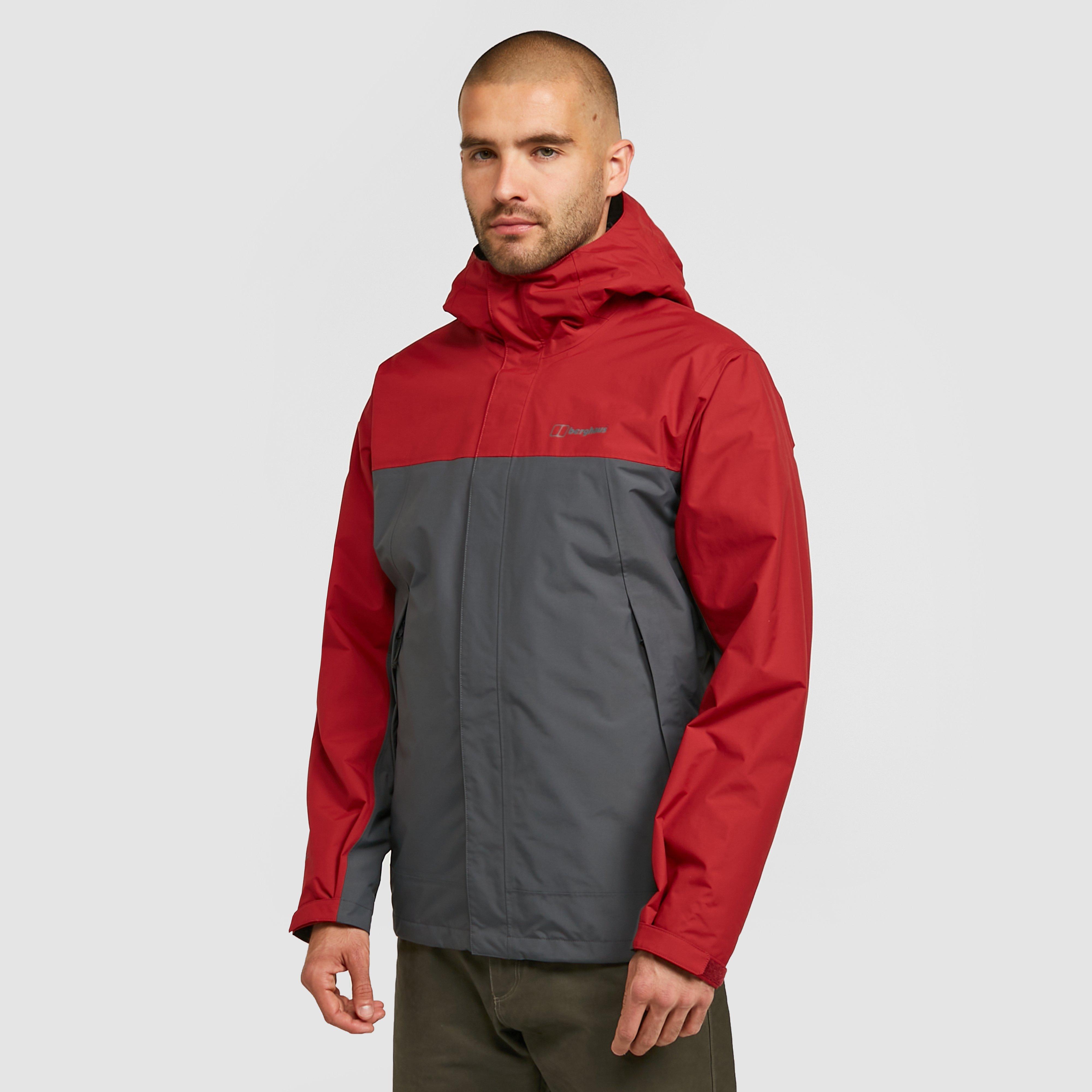 Berghaus Mens Stormcloud Prime 3-in-1 Waterproof Jacket - Red/grey  Red/grey