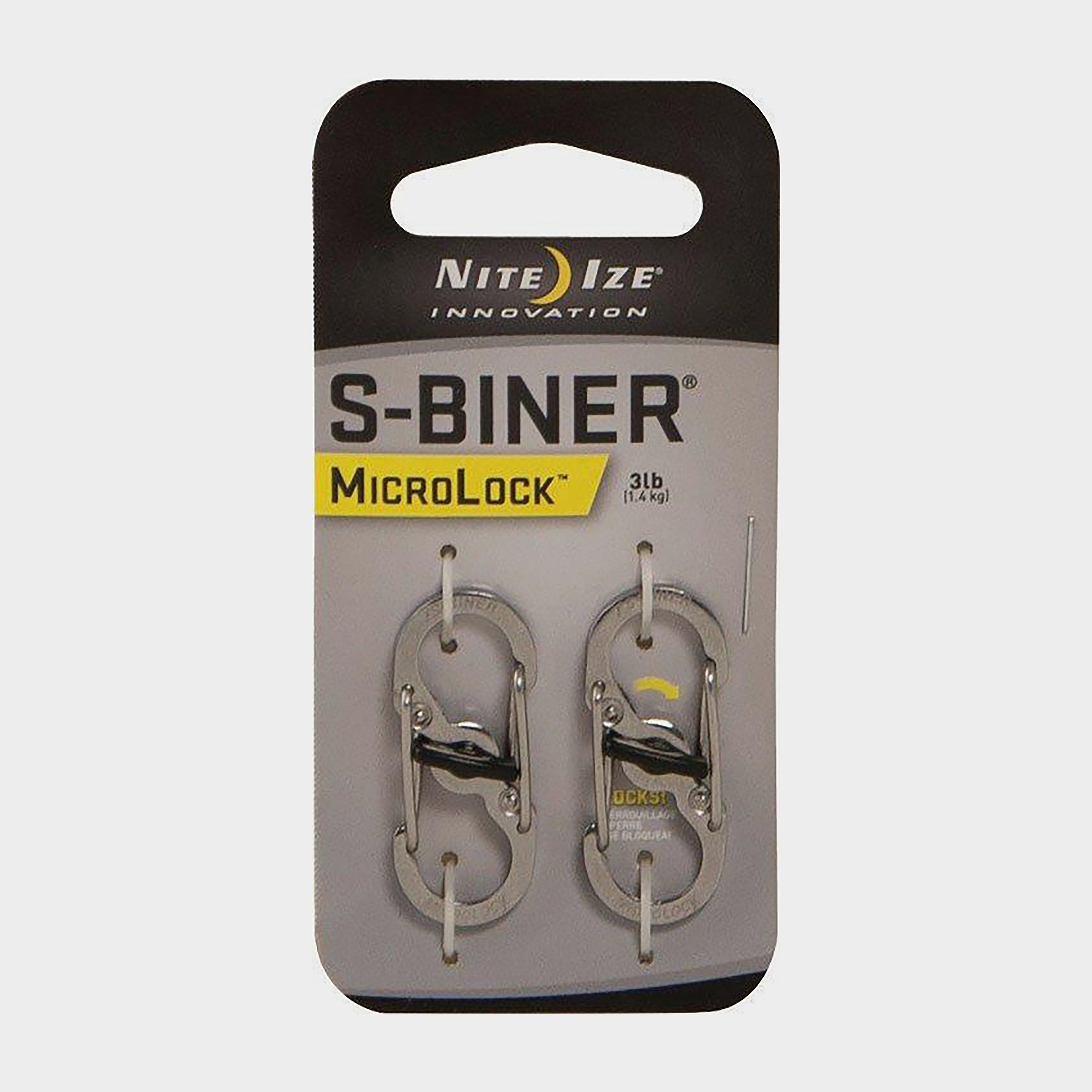 Niteize S-biner Microlock (black) - Slv/slv  Slv/slv