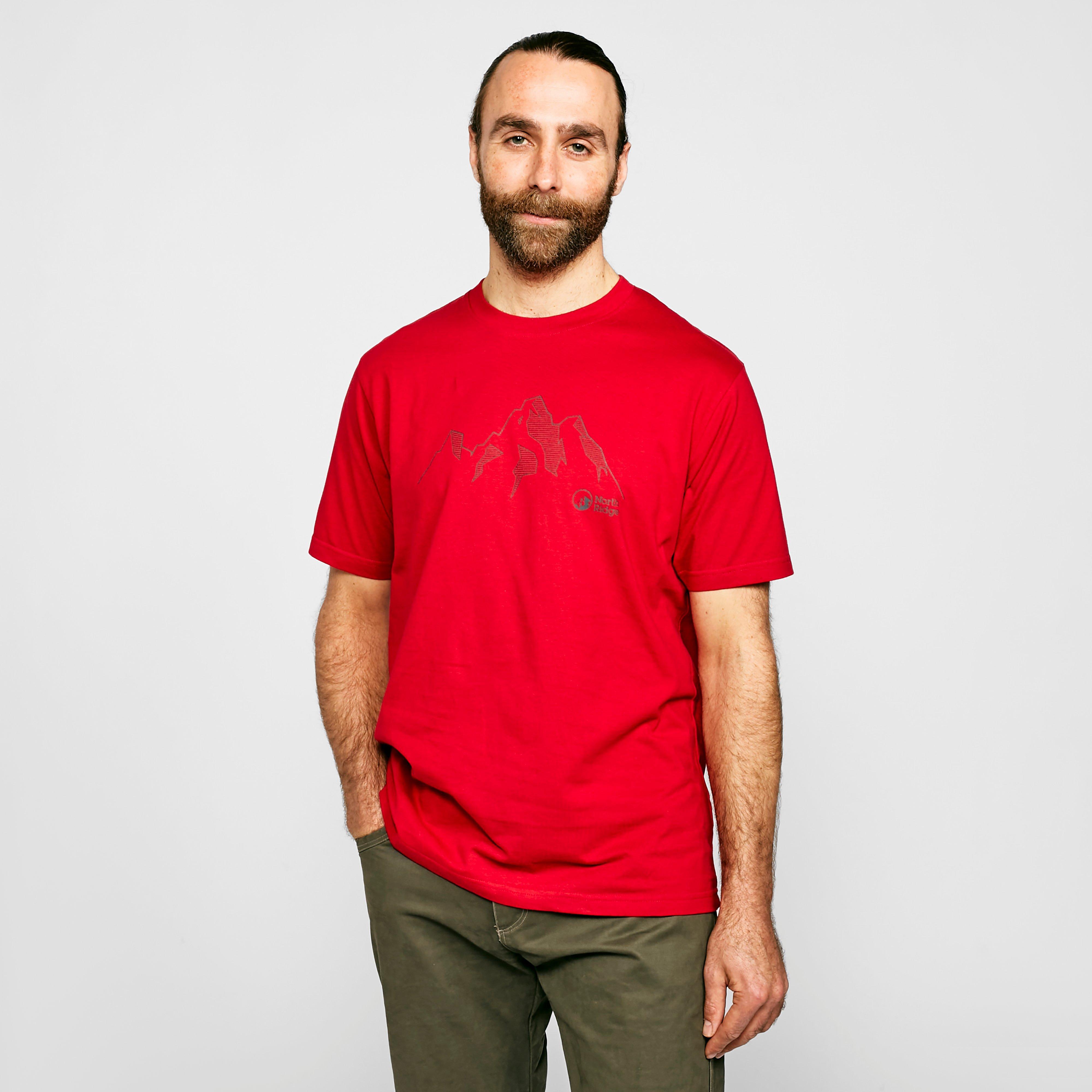 North Ridge Mens Range T-shirt - Red/red  Red/red