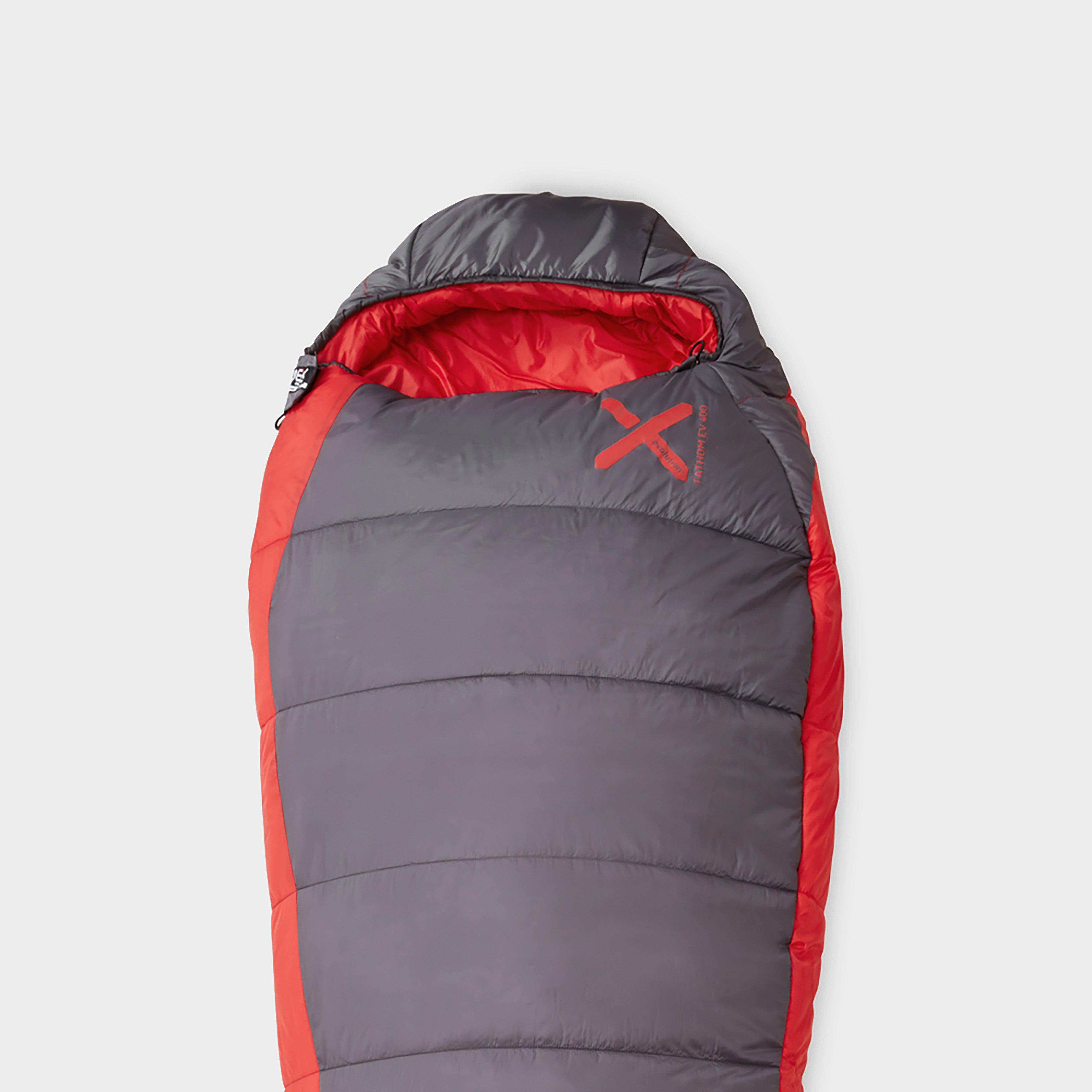 Oex Fathom Ev 400 Sleeping Bag - Grey/red  Grey/red